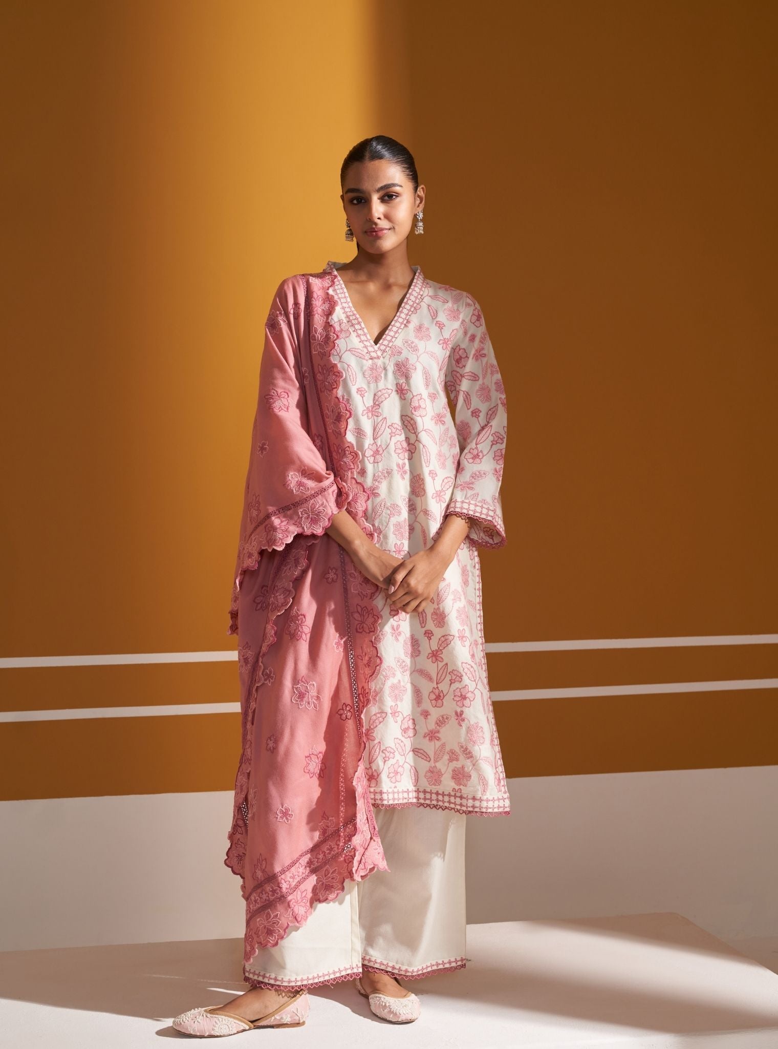 Clare Wool Off White Kurta Set