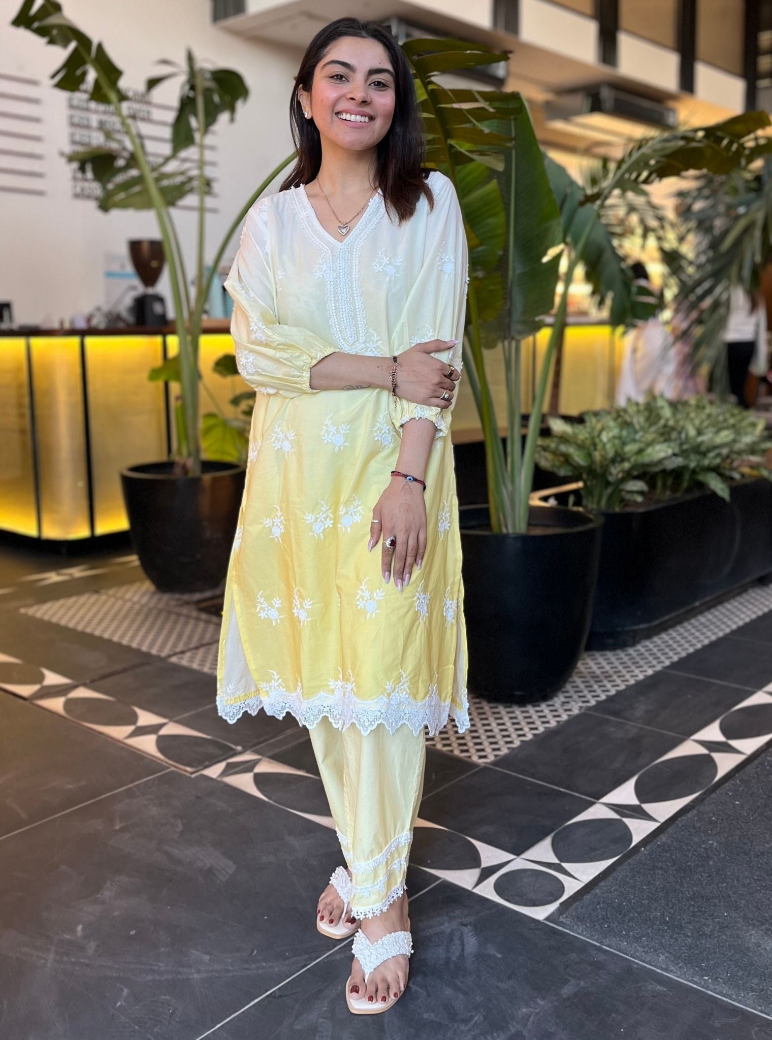 Enola Supima Cotton Ombre Yellow Kurta Set