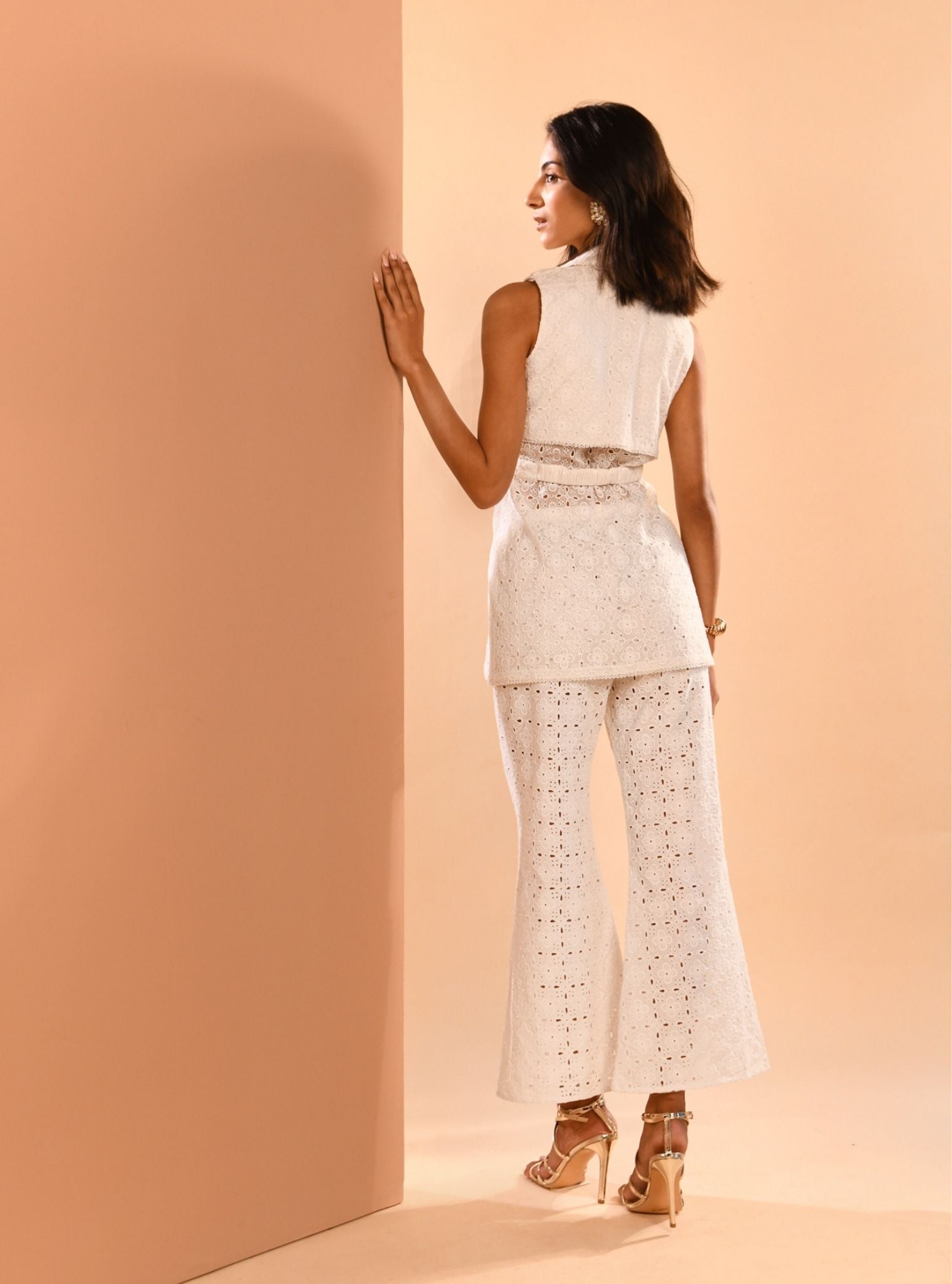 Dell Organza White Co-ord Set