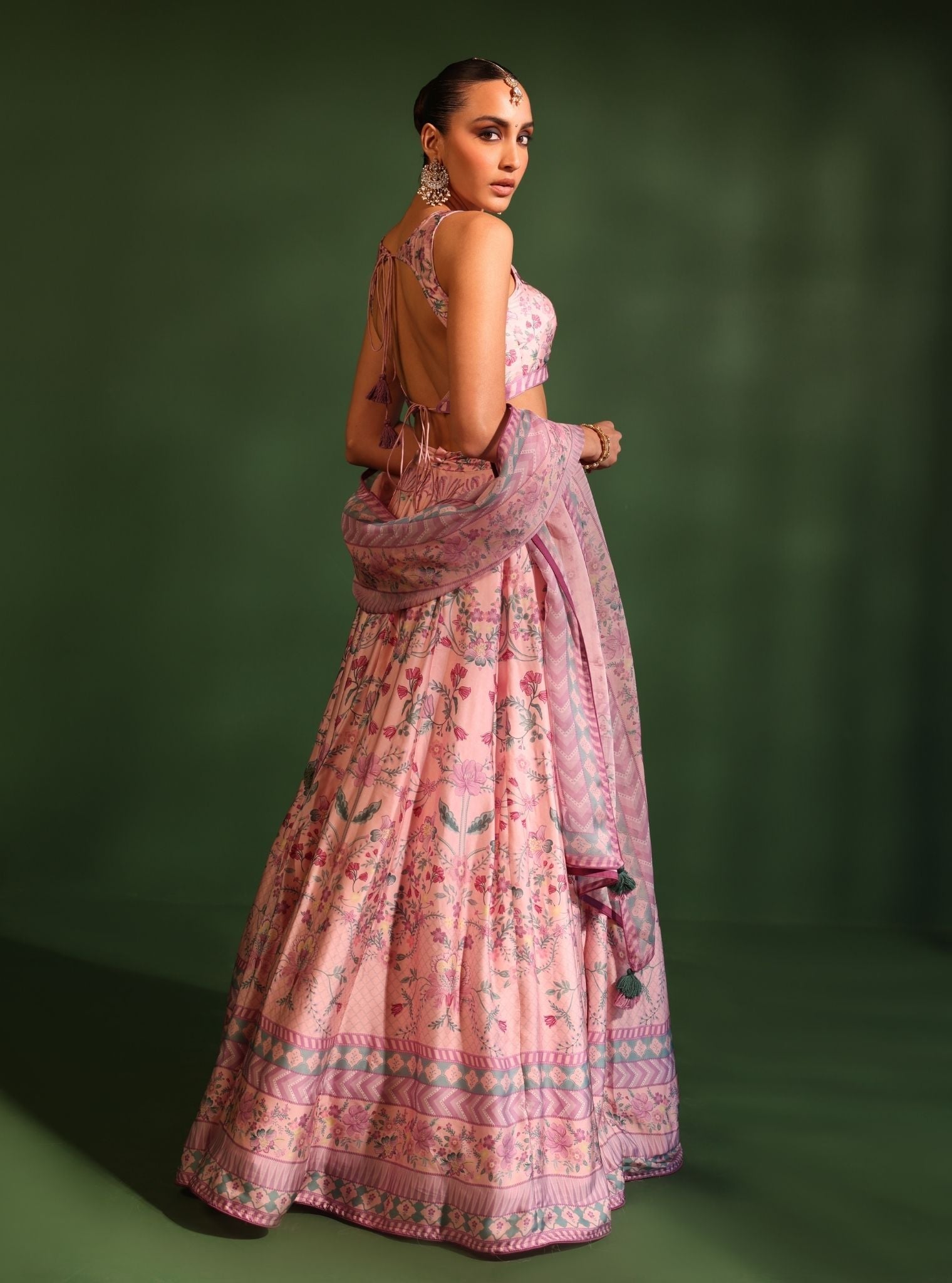 Mulmul Organza Printed Jhanak Pink Dupatta