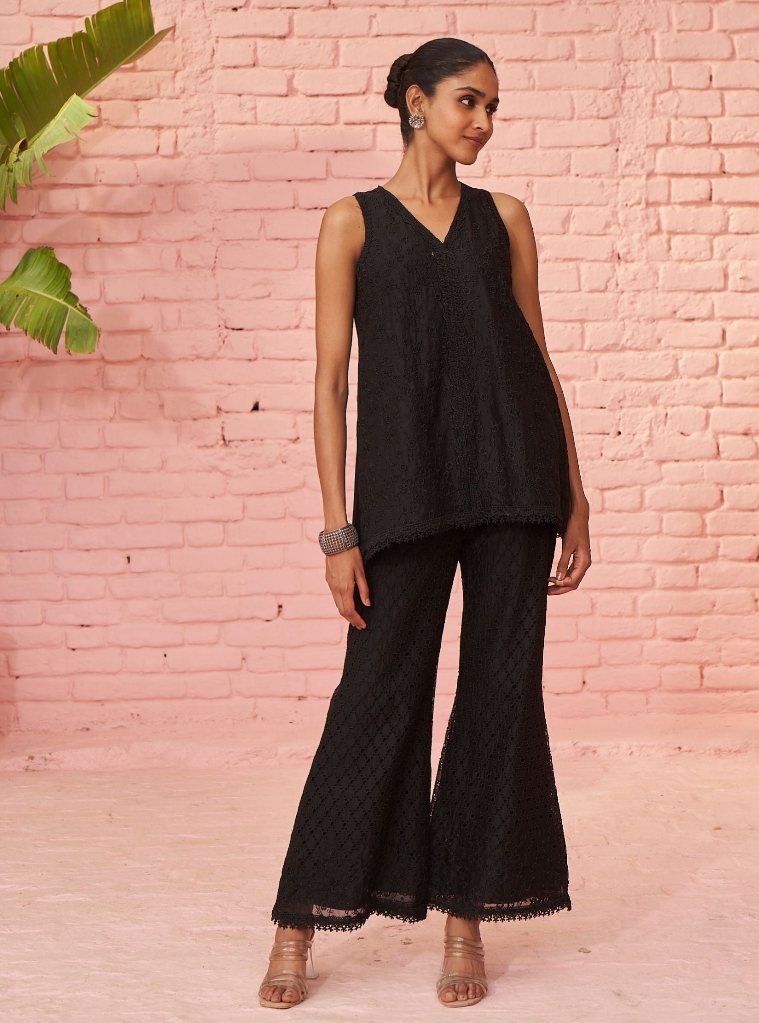 Rehanshi Organza Black Co-ord Set