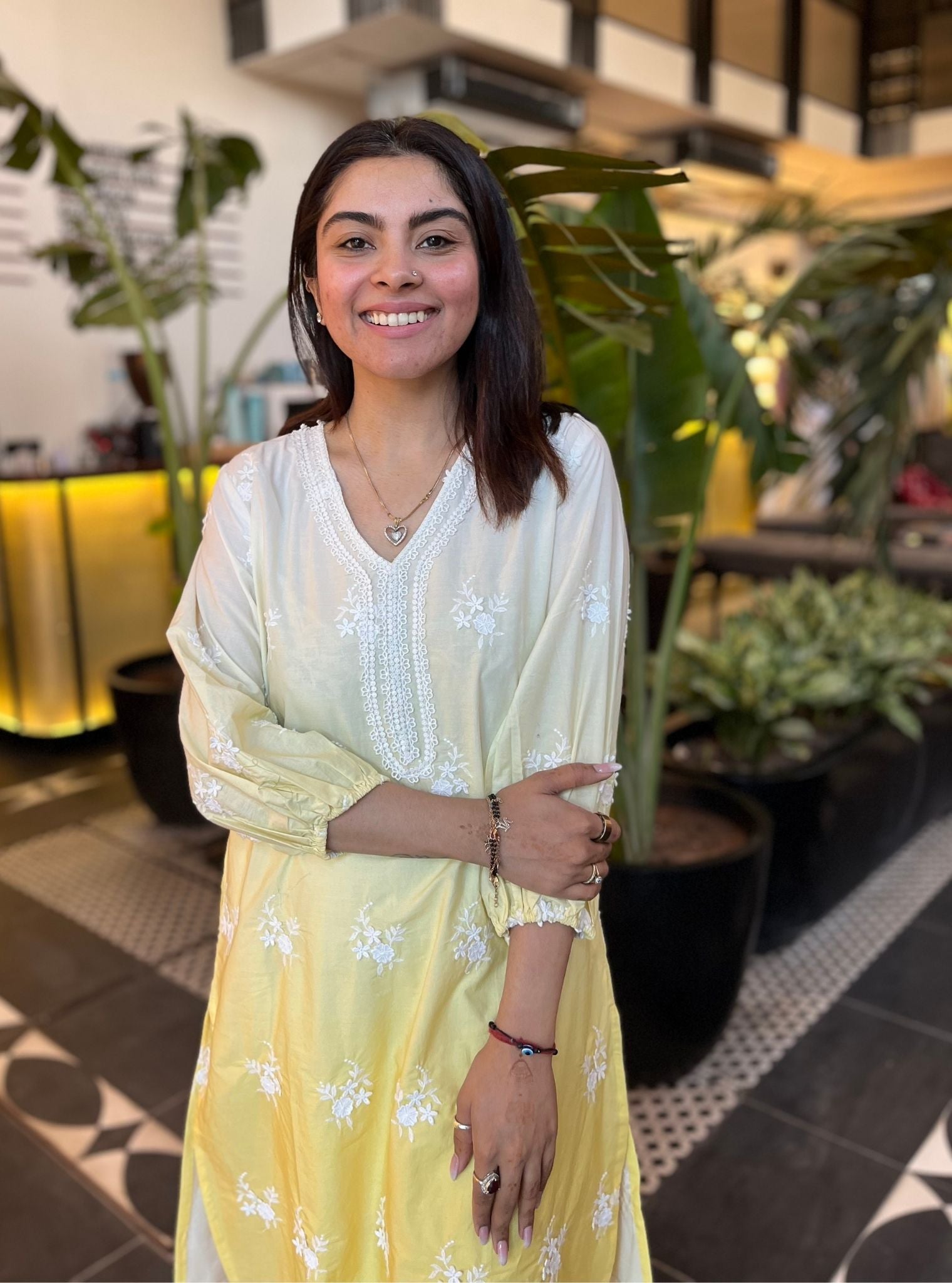 Enola Supima Cotton Ombre Yellow Kurta Set