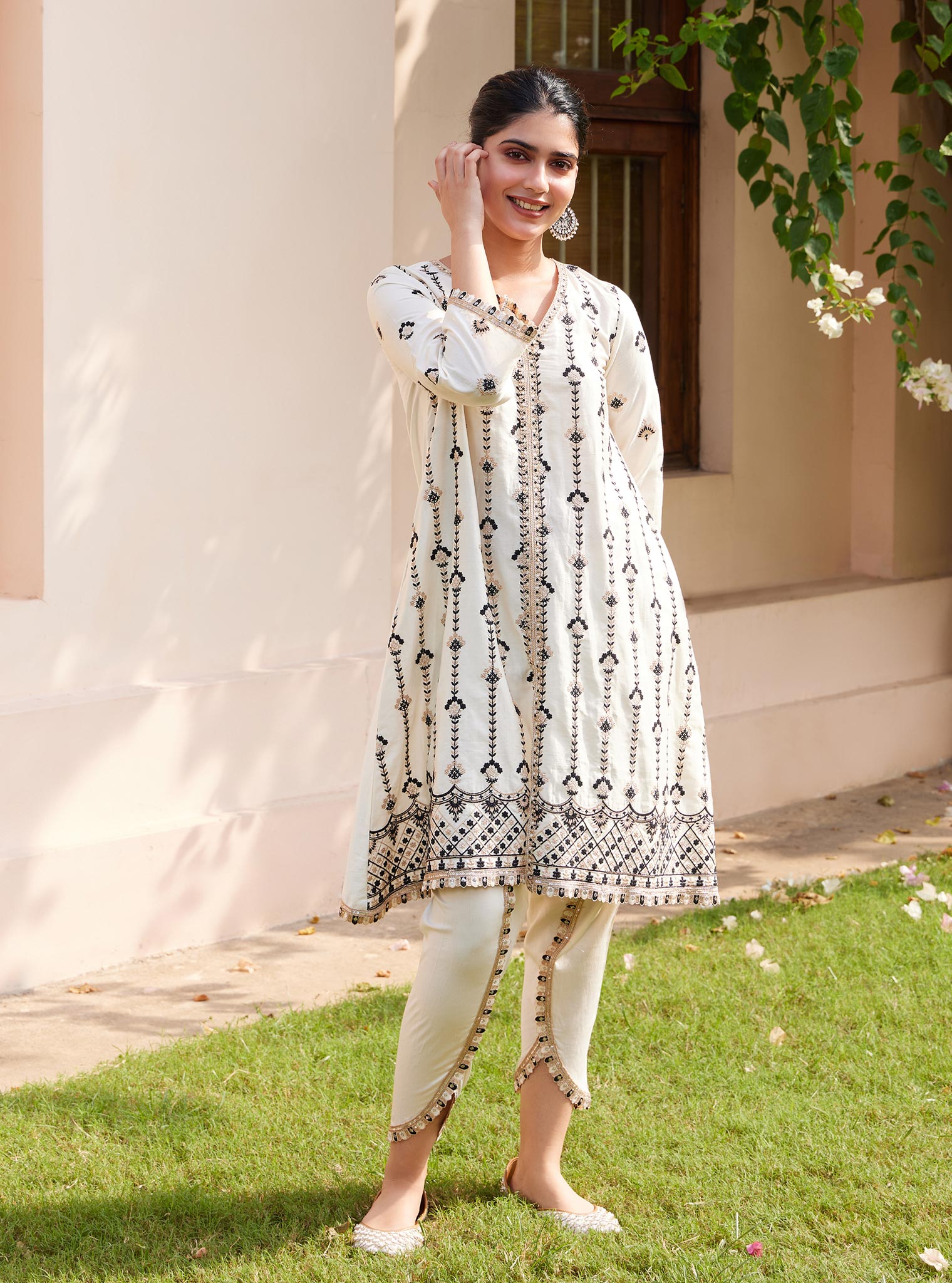 Suvasi Pima Off White Kurta Set