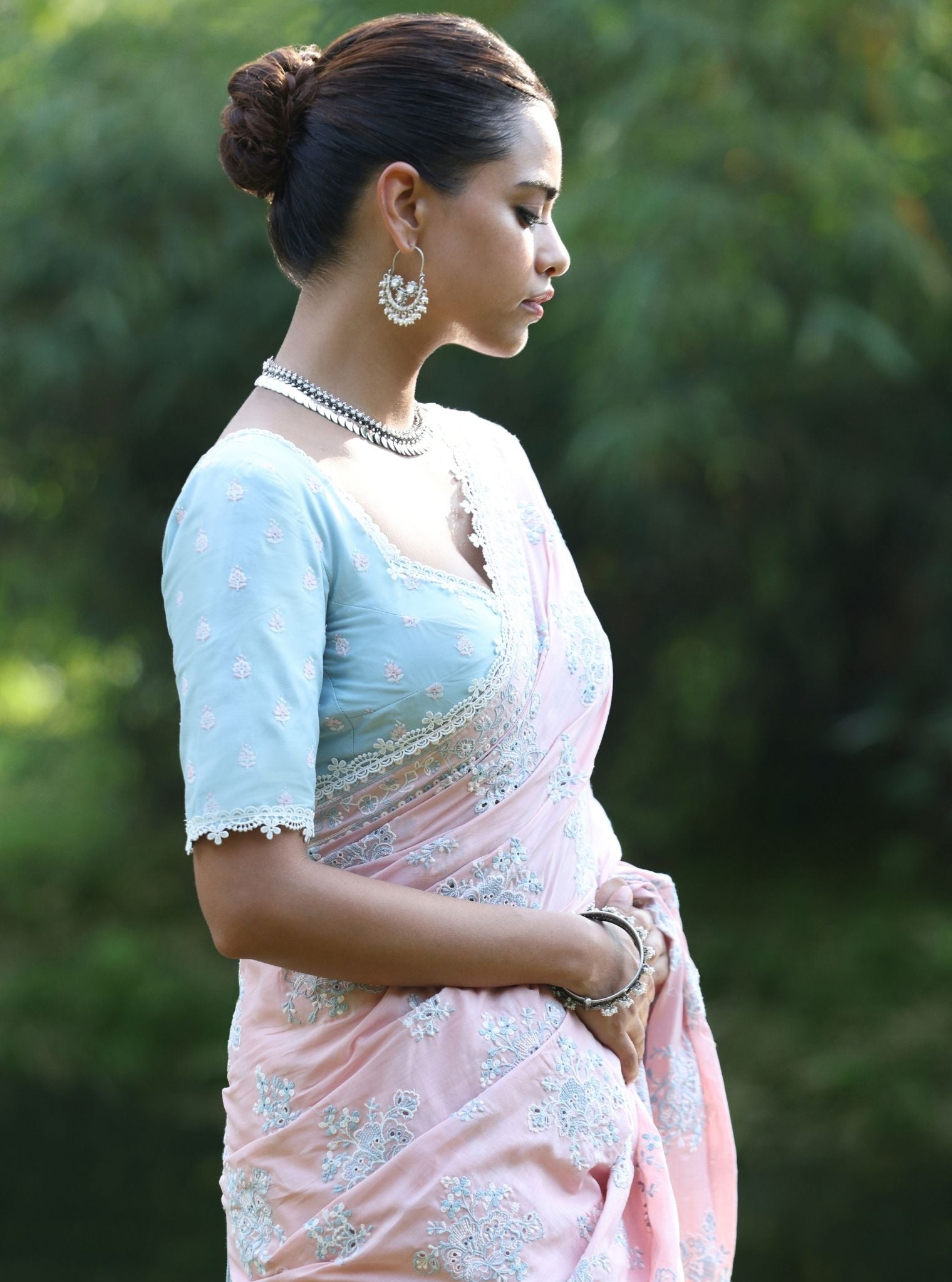 Yara Supima Cotton Pink Saree