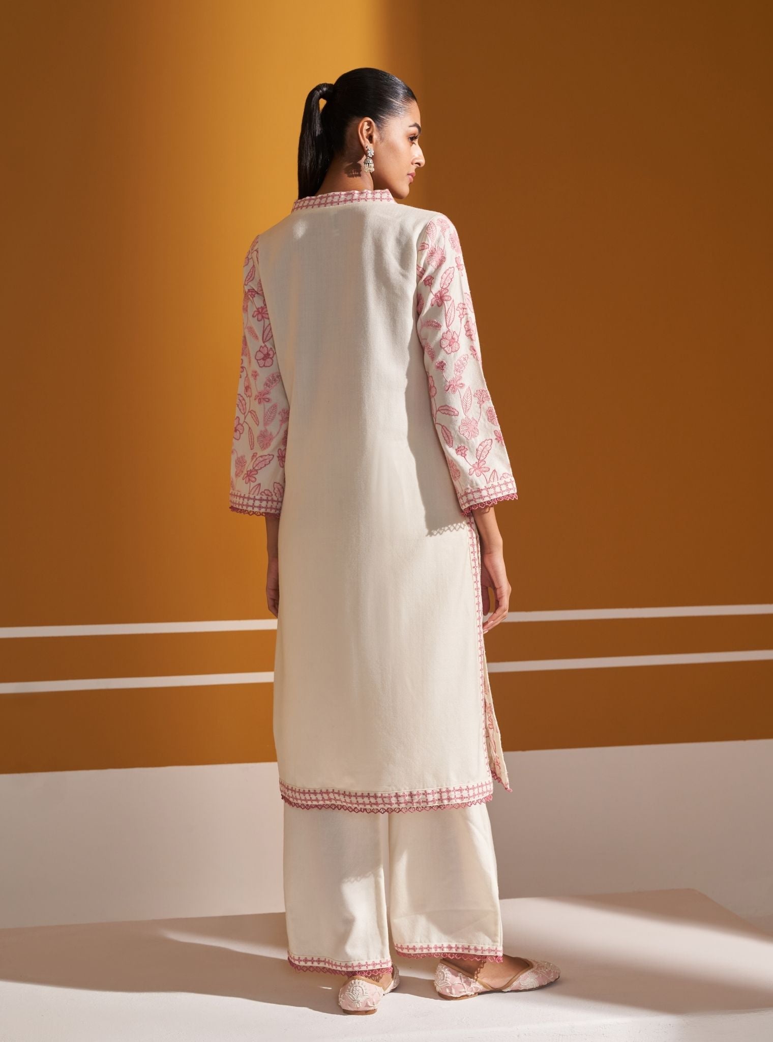 Clare Wool Off White Kurta Set