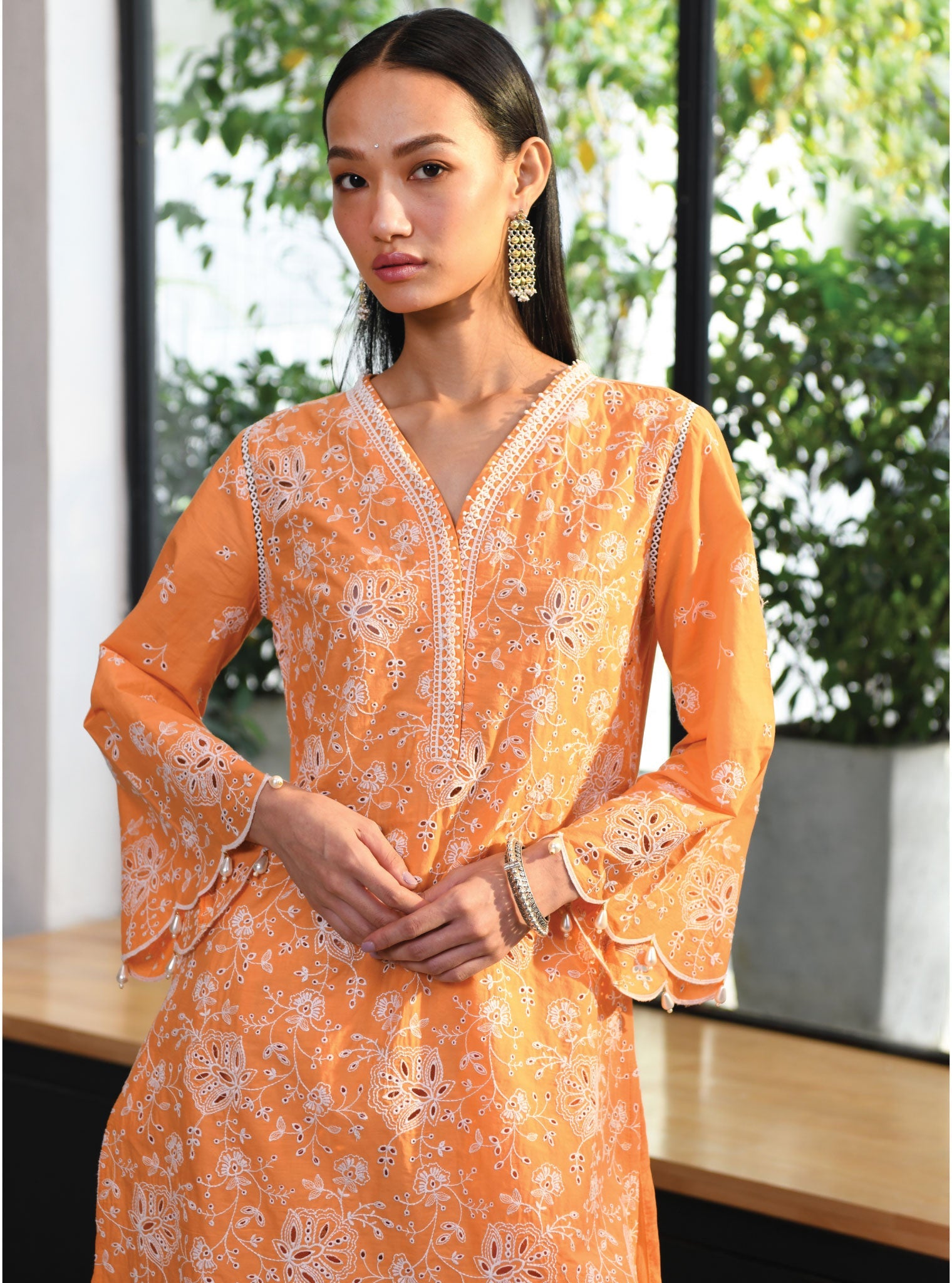 Norwich Supima Cotton Orange Kurta Set