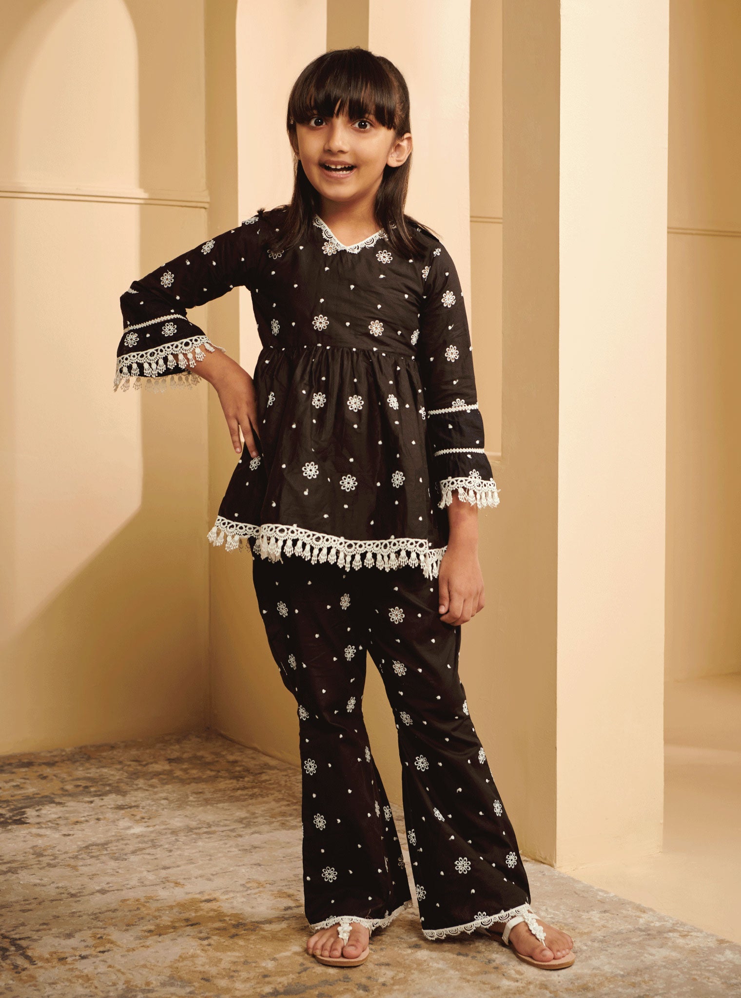 Emme Supima Cotton Black Kurta Set