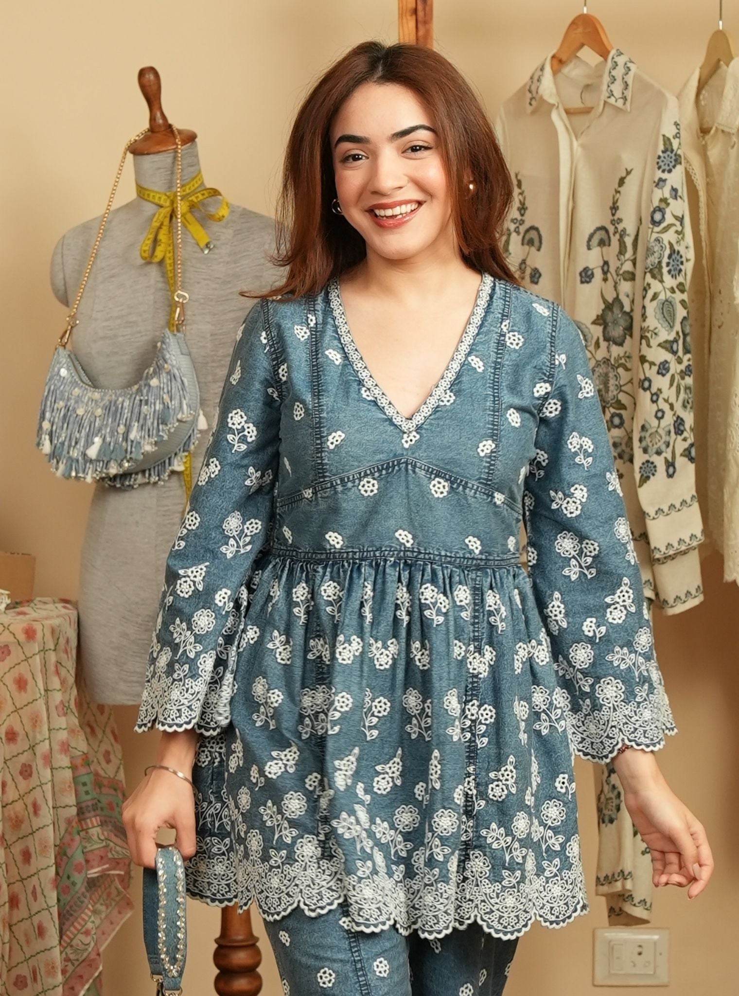 Sariona Denim Co-ord Set