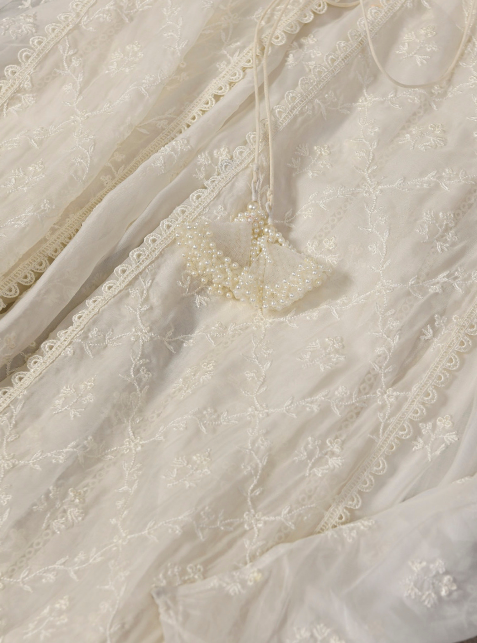 Essex Organza Off White Anarkali Kurta Set