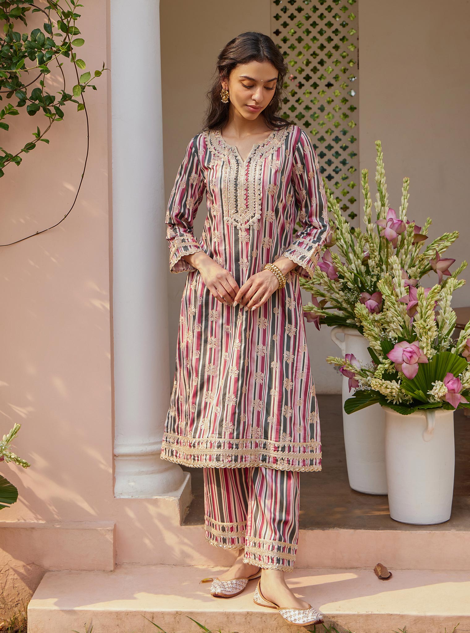 Avasa Pima Pink Kurta Set
