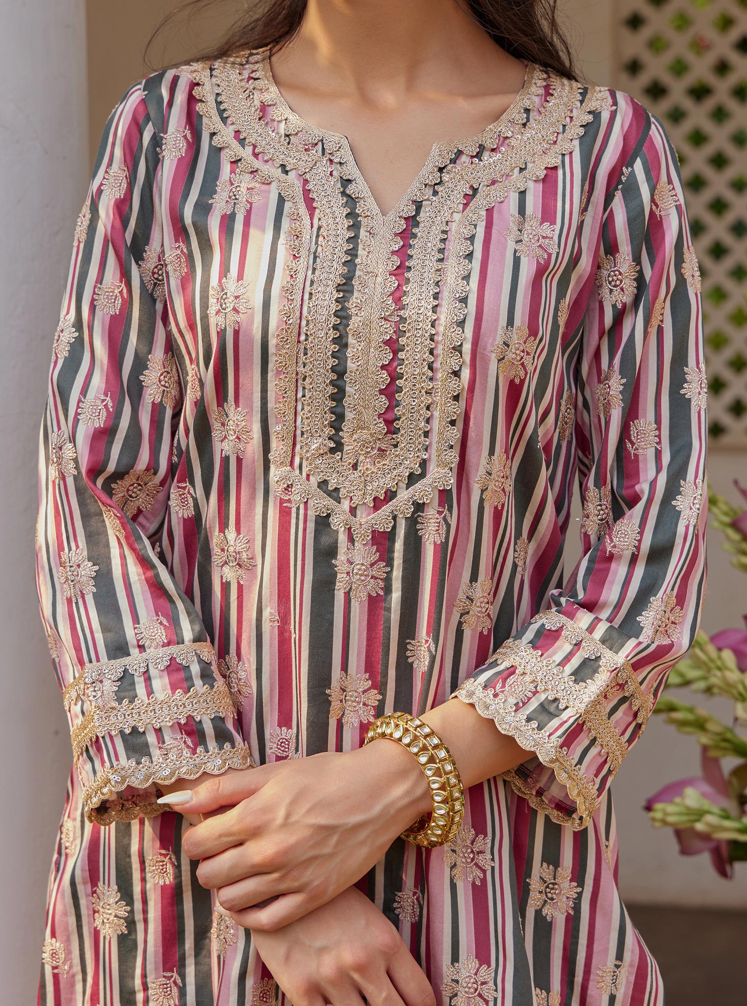 Avasa Pima Pink Kurta Set