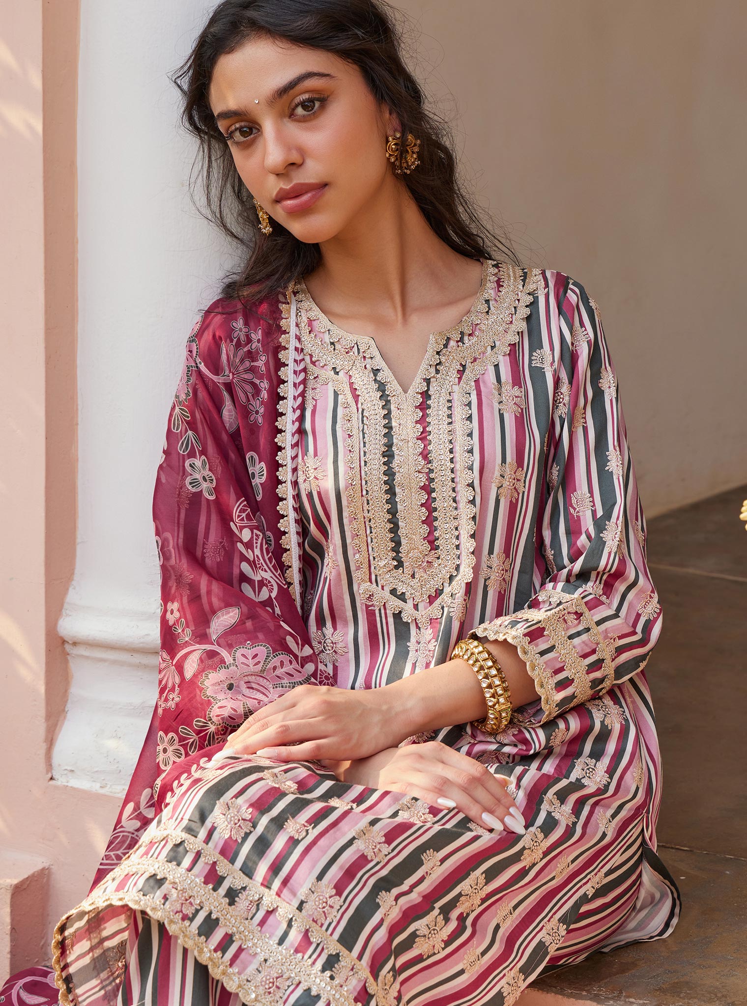 Avasa Pima Pink Kurta Set