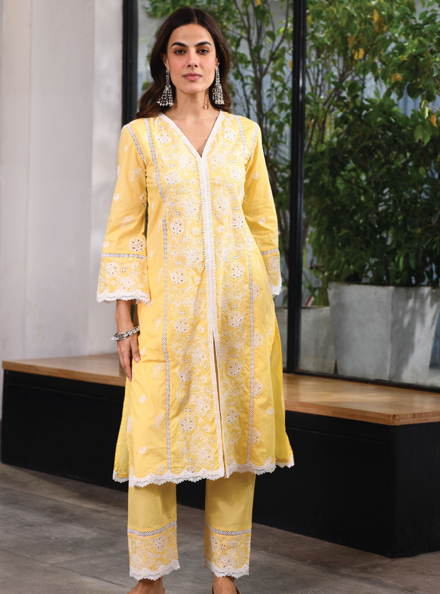 Chester Supima Cotton Yellow Kurta Set