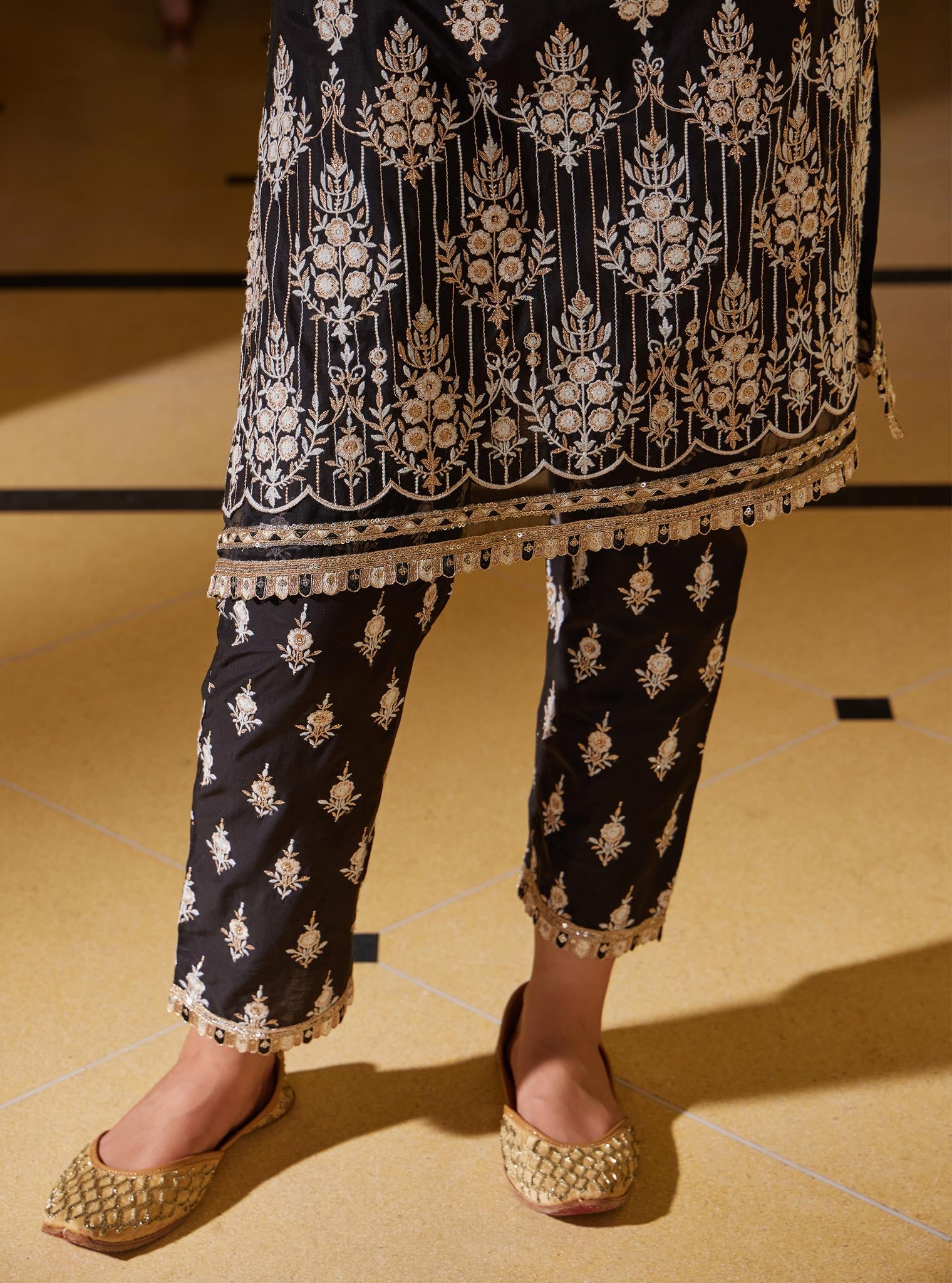 Amaltas Supima Cotton Black Kurta Set