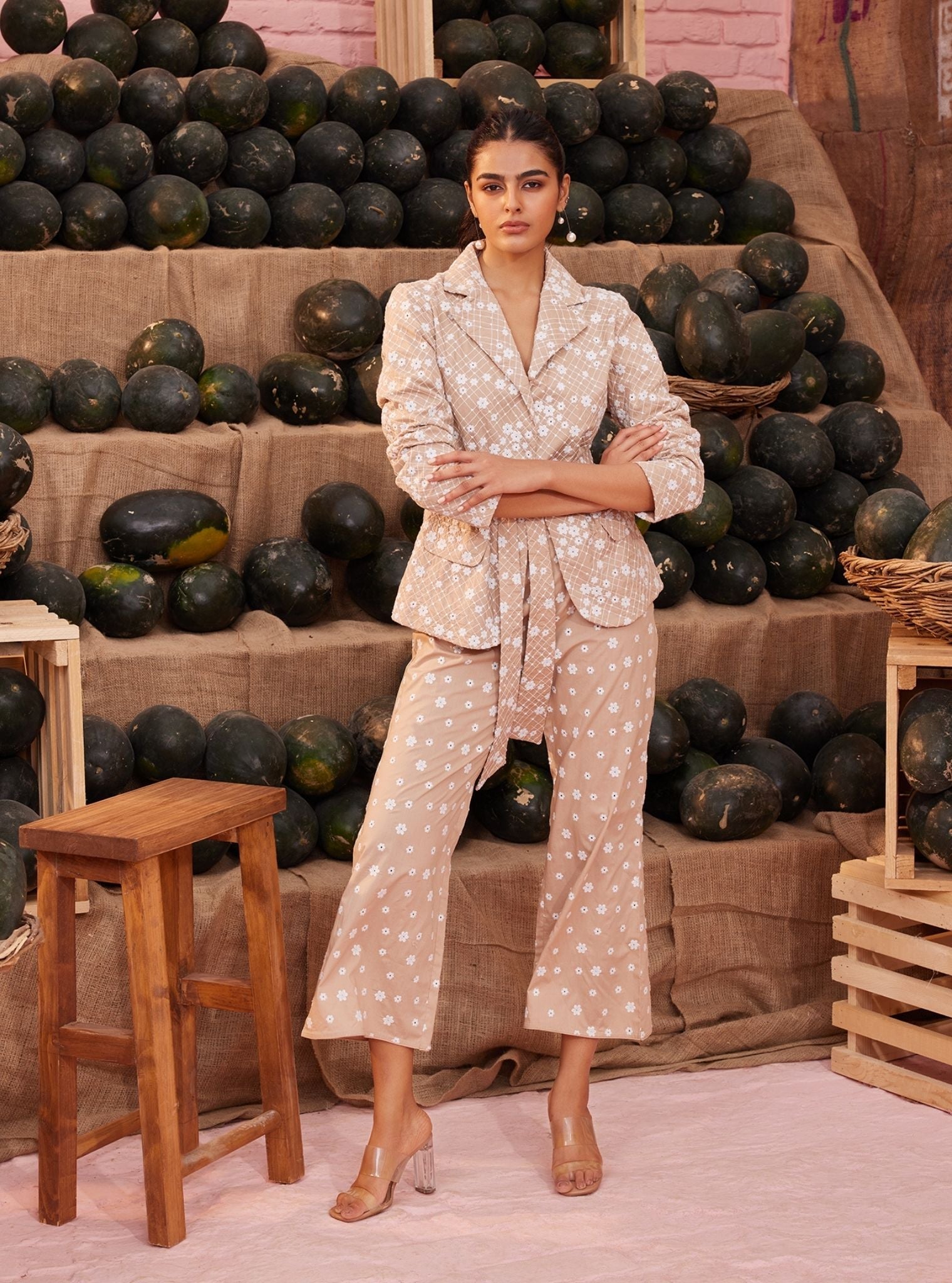 Lara Supima Cotton Beige Co-ord Set