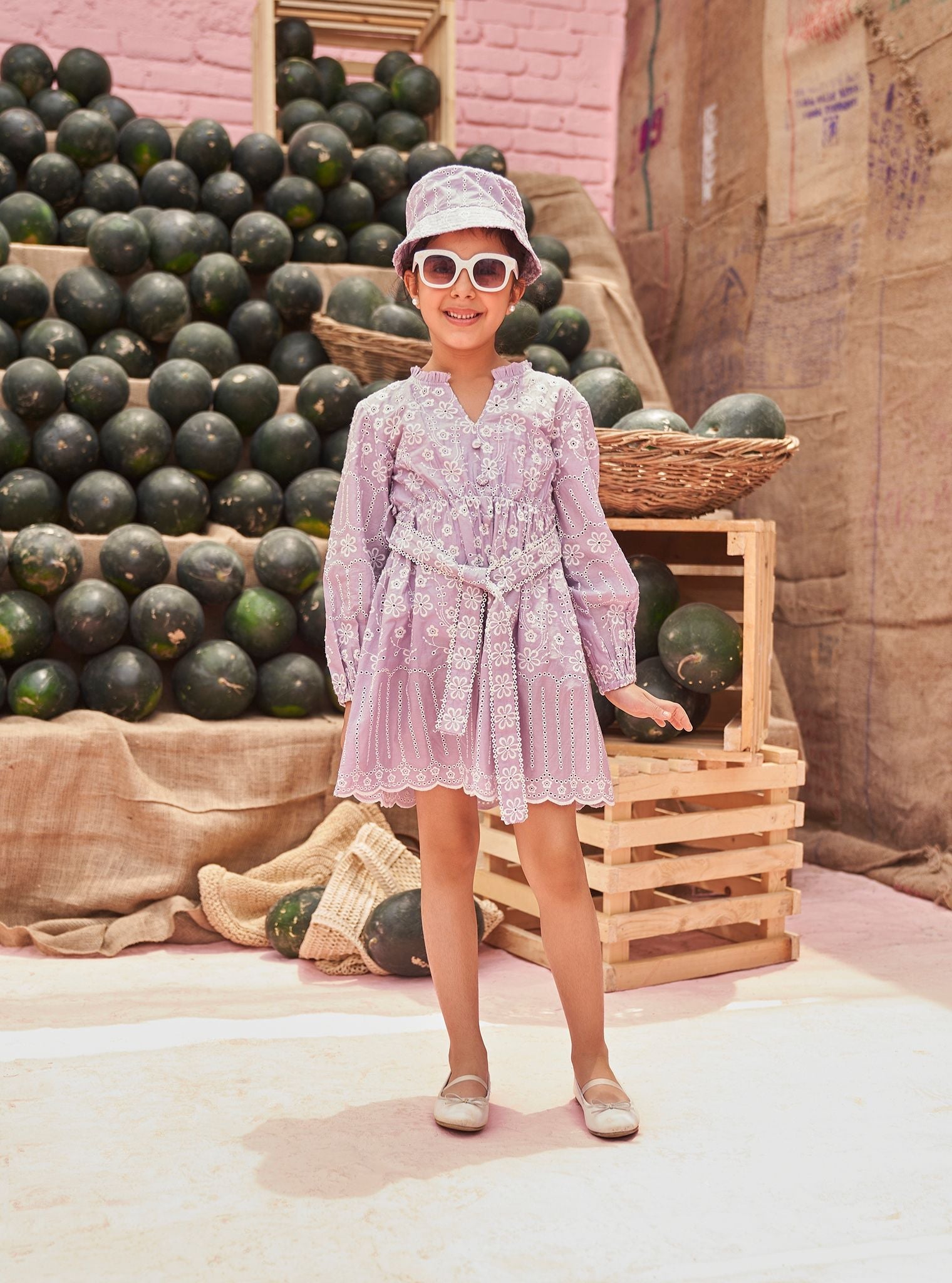 Setia Supima Cotton Lilac Dress