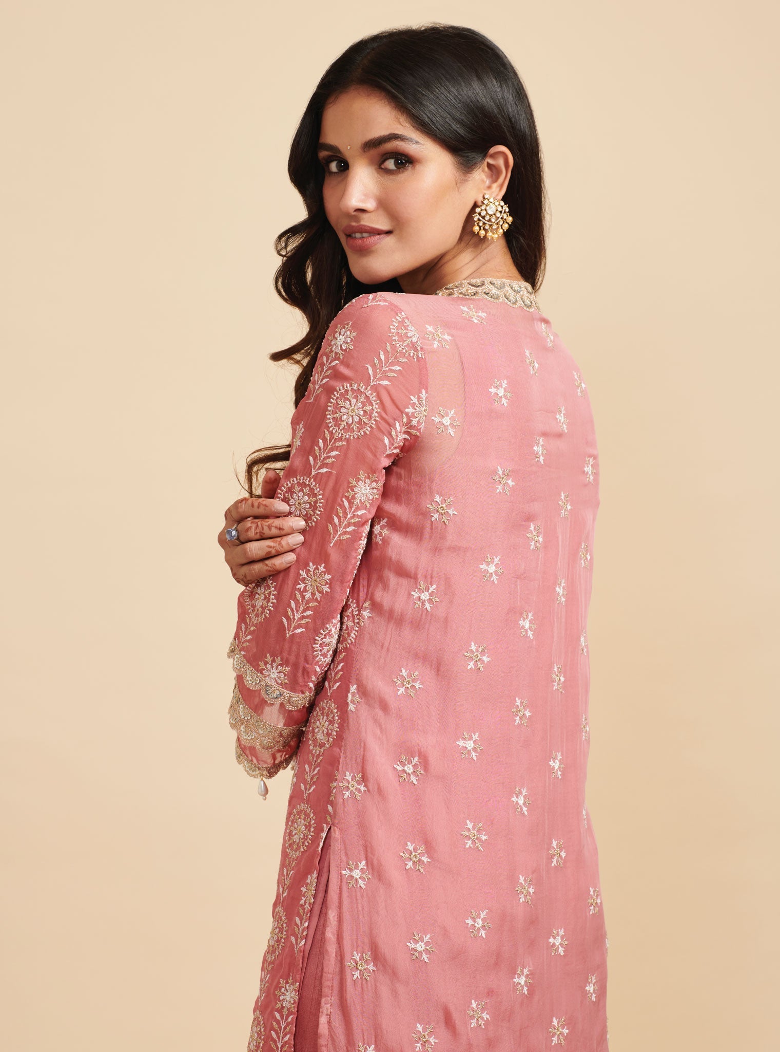 Surma Organza Mauve Kurta Set