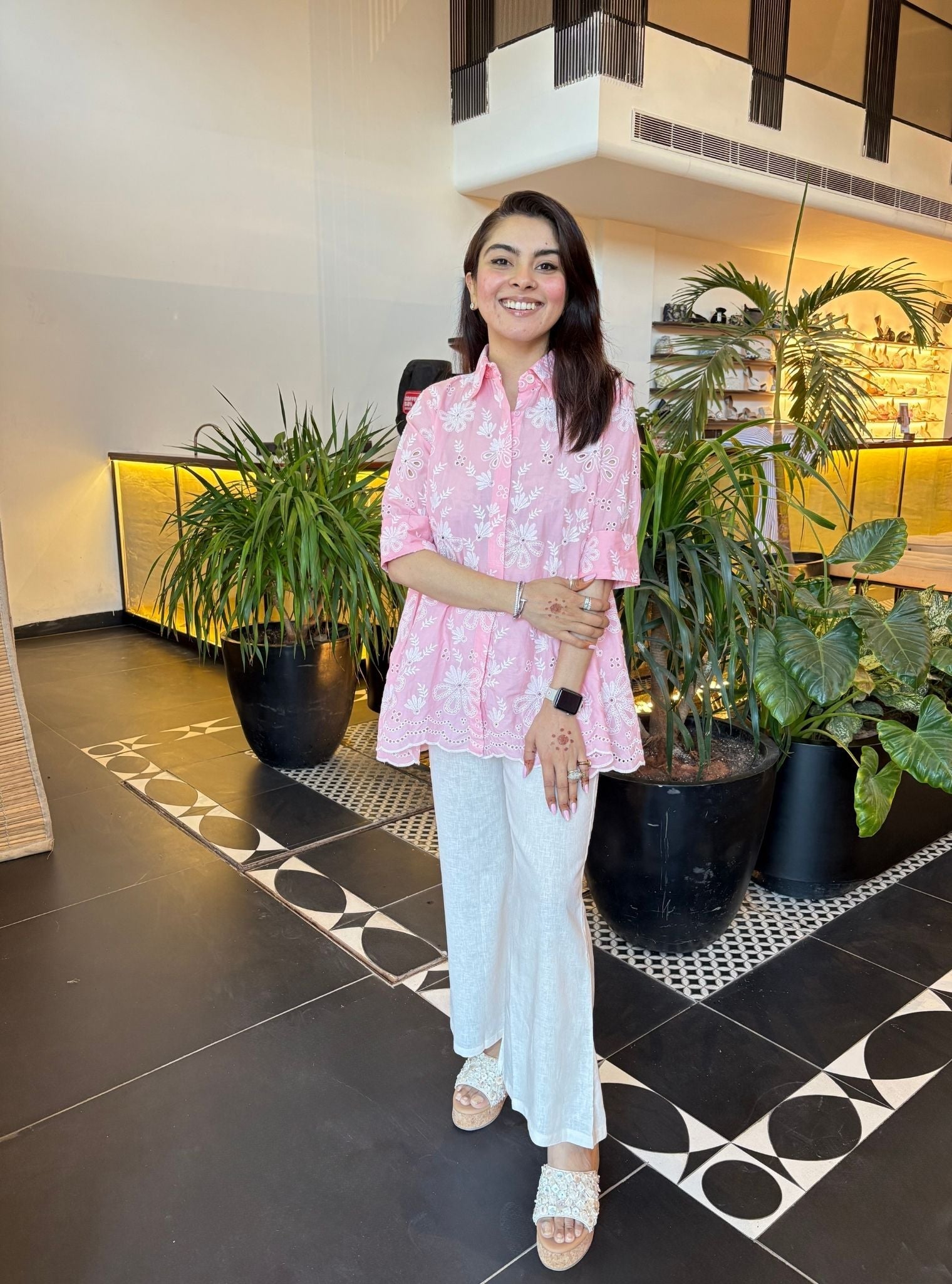 Chiara Iconic Supima Cotton Pink Shirt