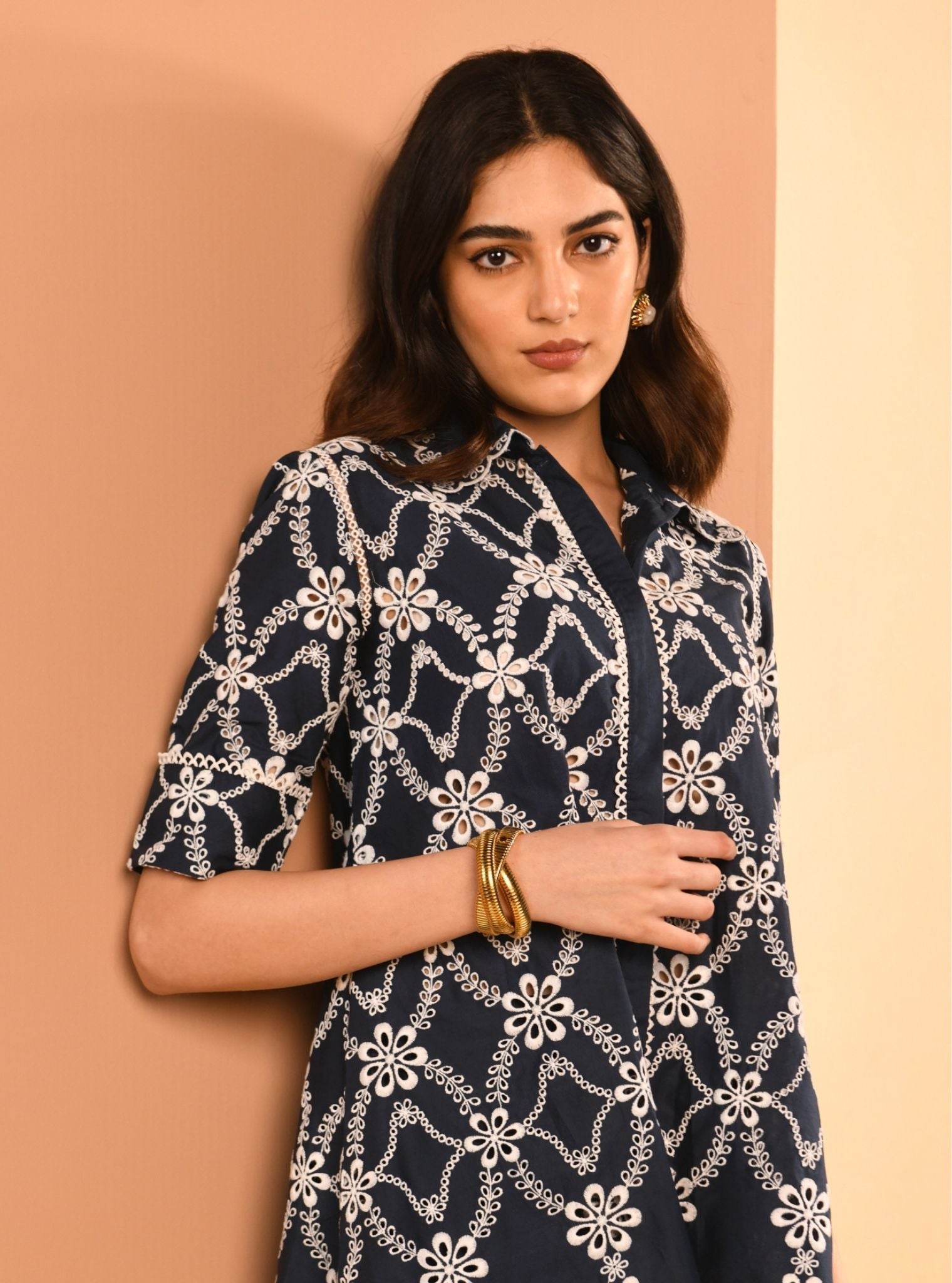 Prue Supima Cotton Navy Co-ord Set
