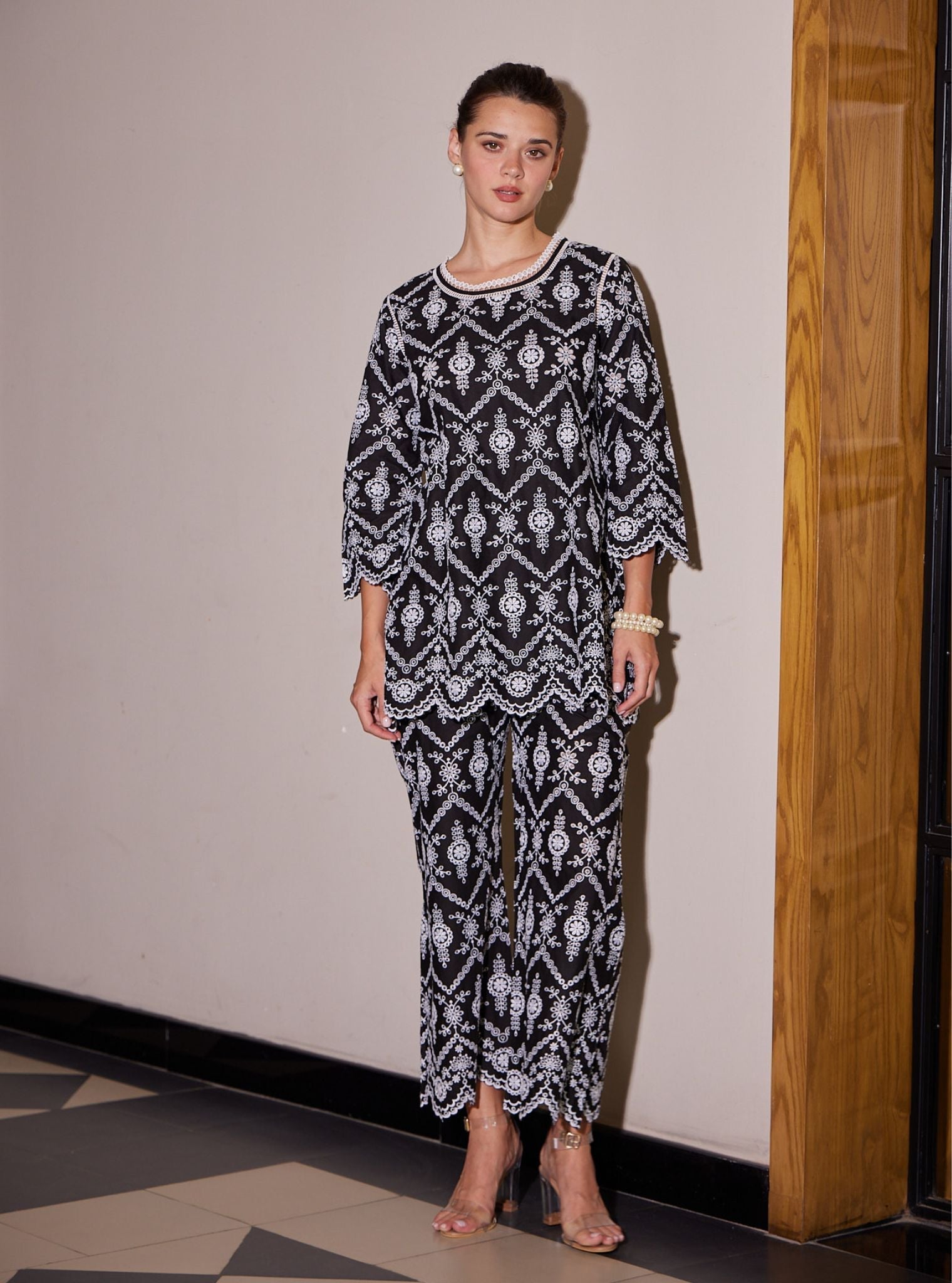 Evelyn Supima Cotton Black Co-ord Set