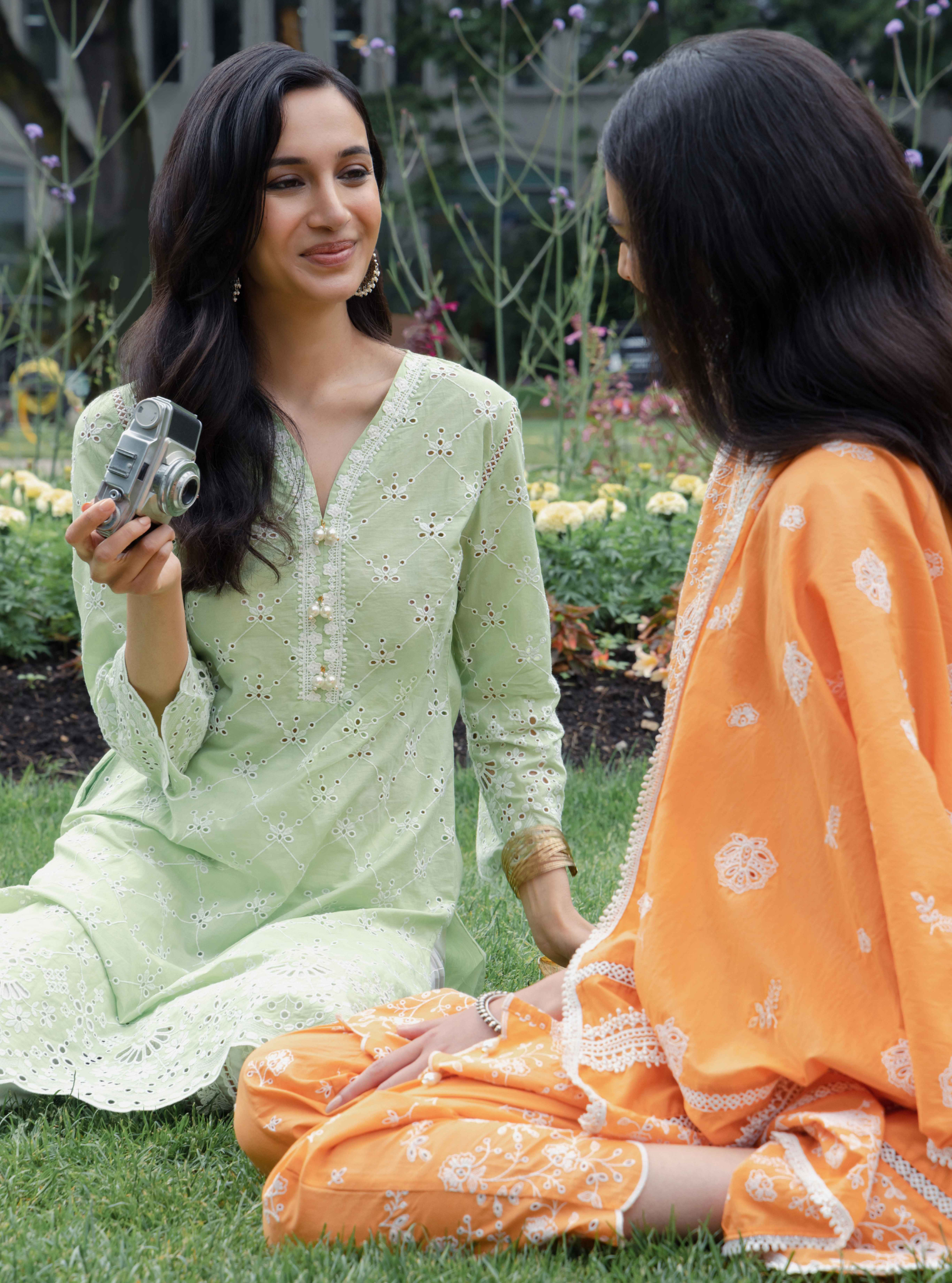 Perth Supima Cotton Green Kurta Set