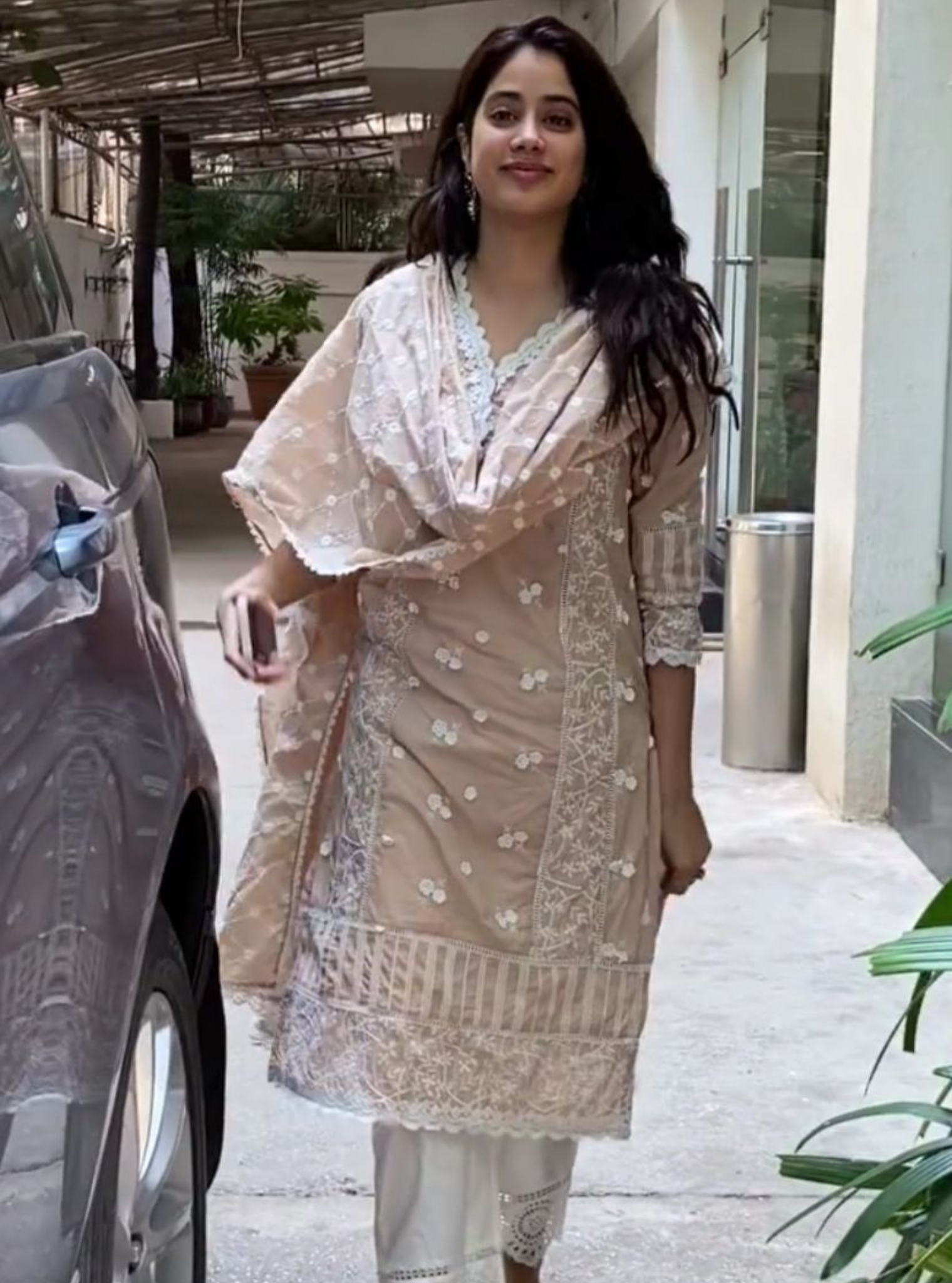 Kaza Supima Cotton Beige Kurta Set