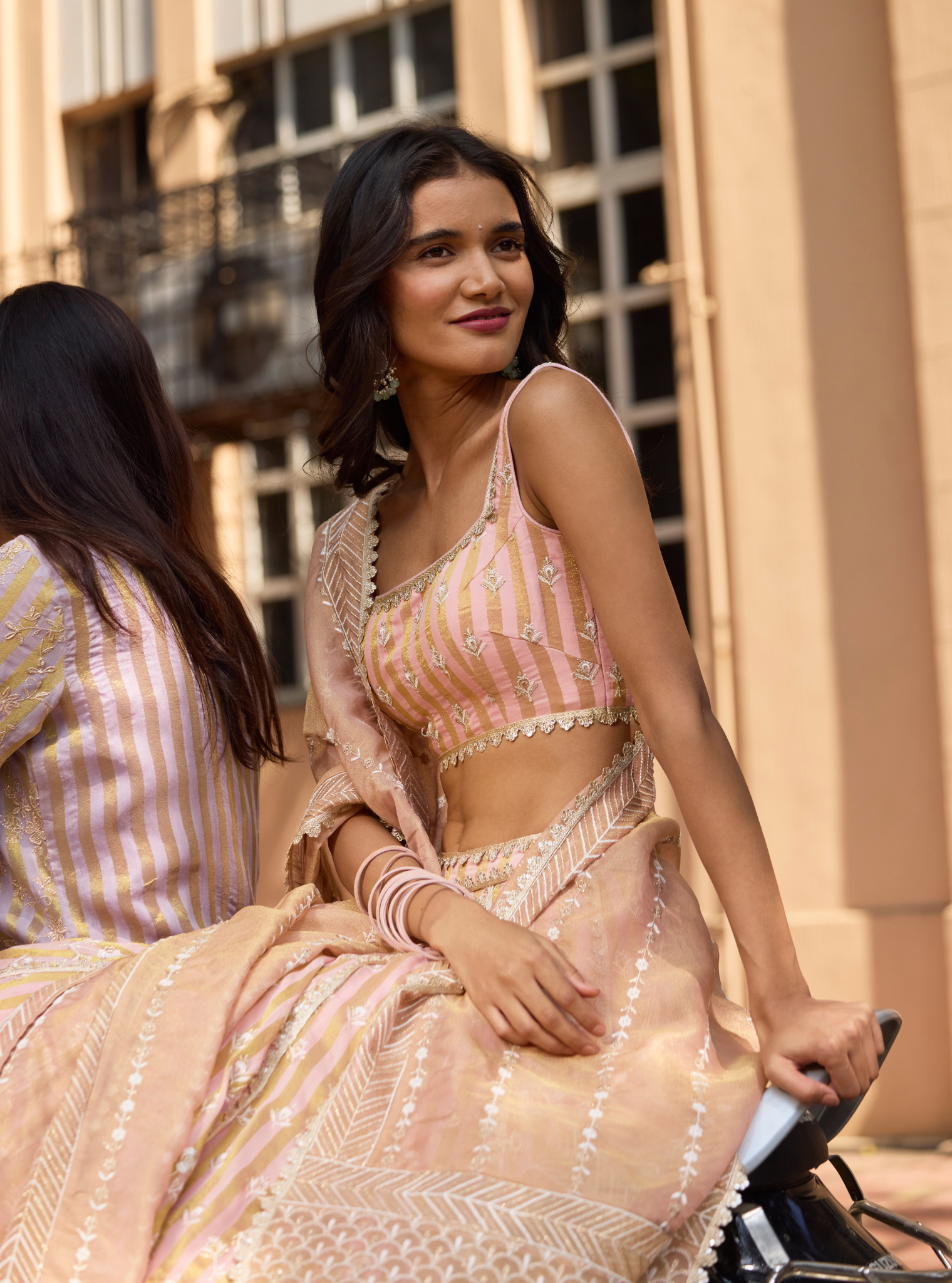 Sindhuri Banarsi Light Pink Lehenga