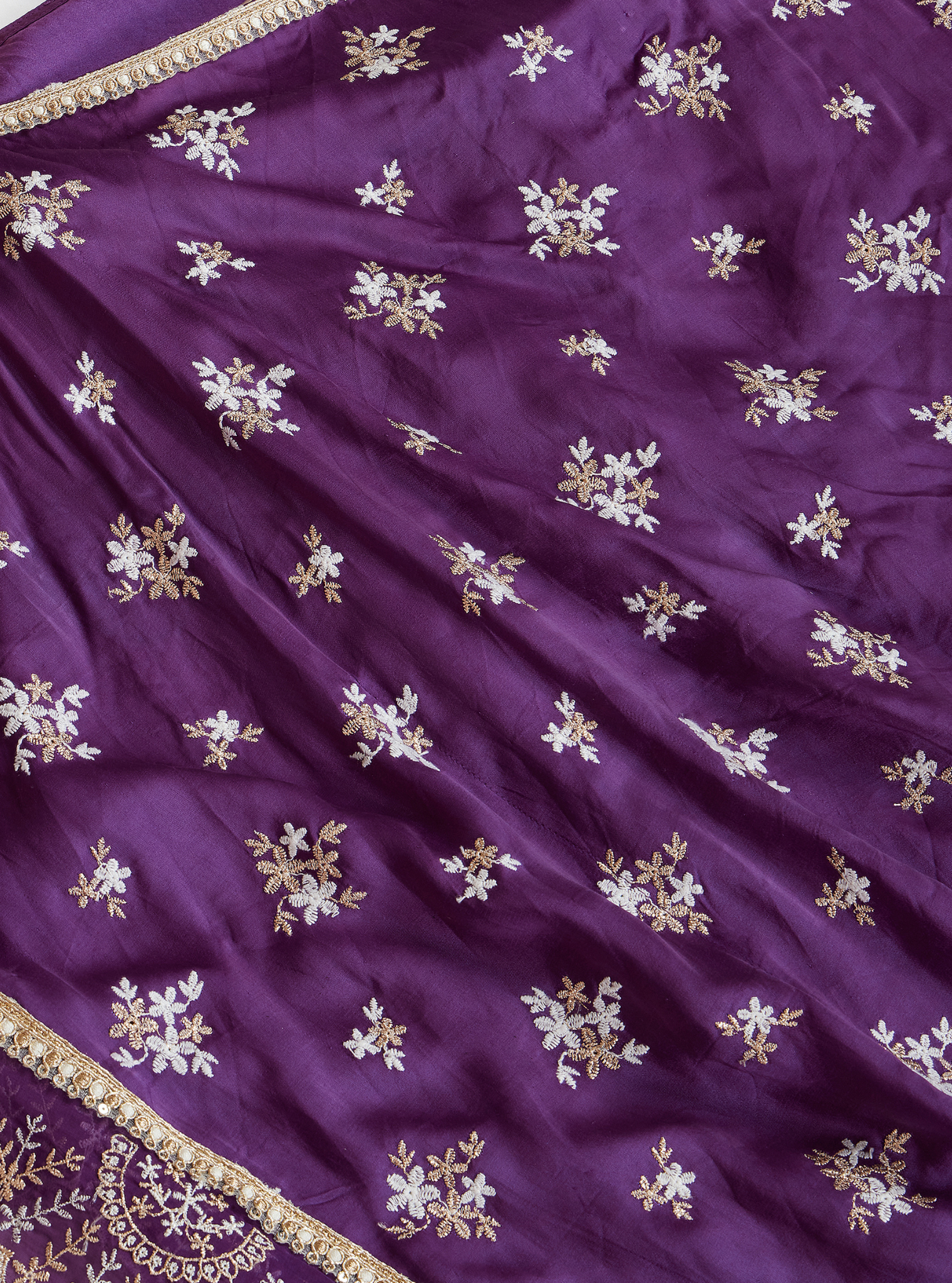 Kasuni Cupro Purple Kaftan with Dhoti Pant Set