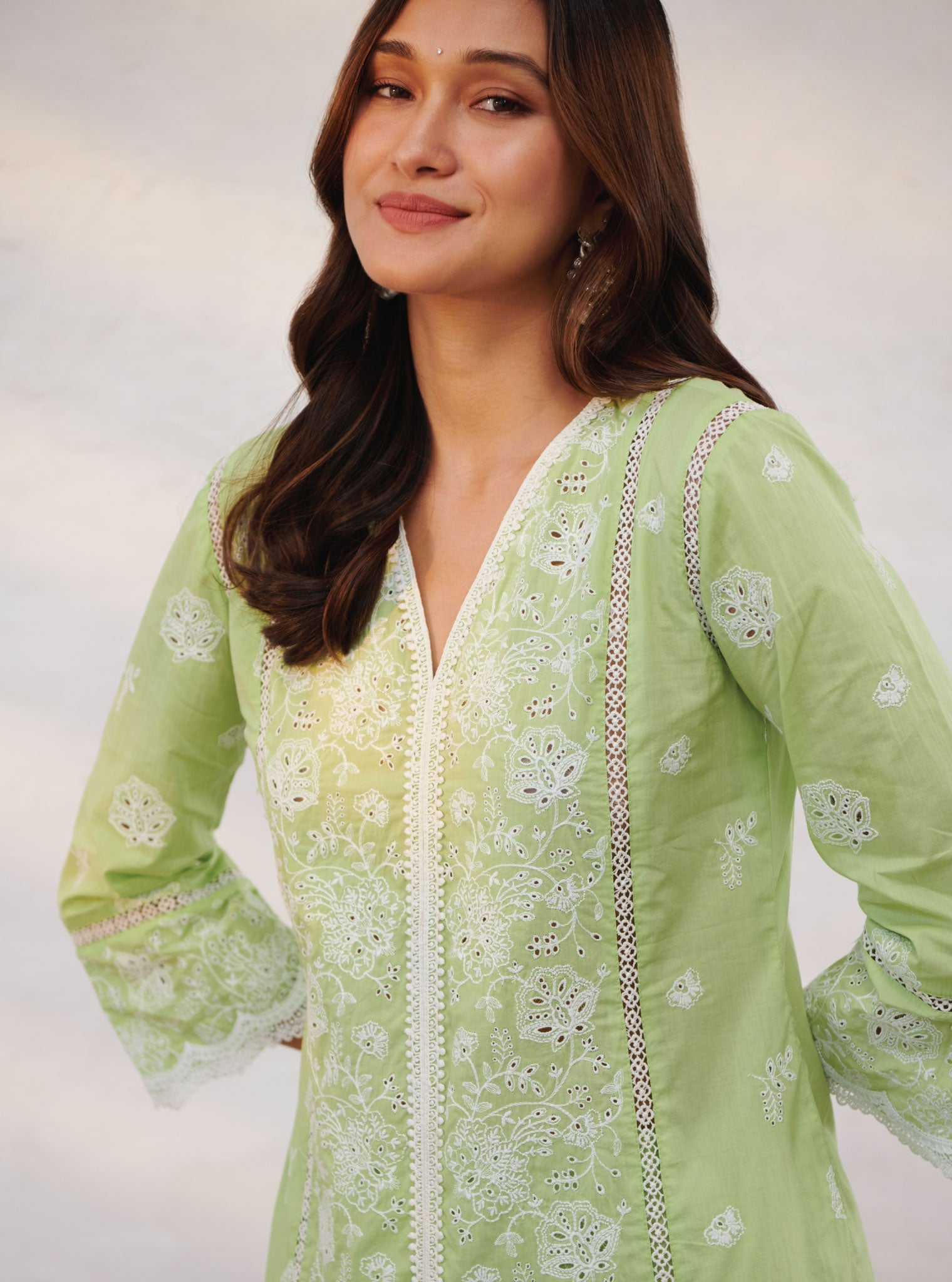 Chester Supima Cotton Green Kurta Set