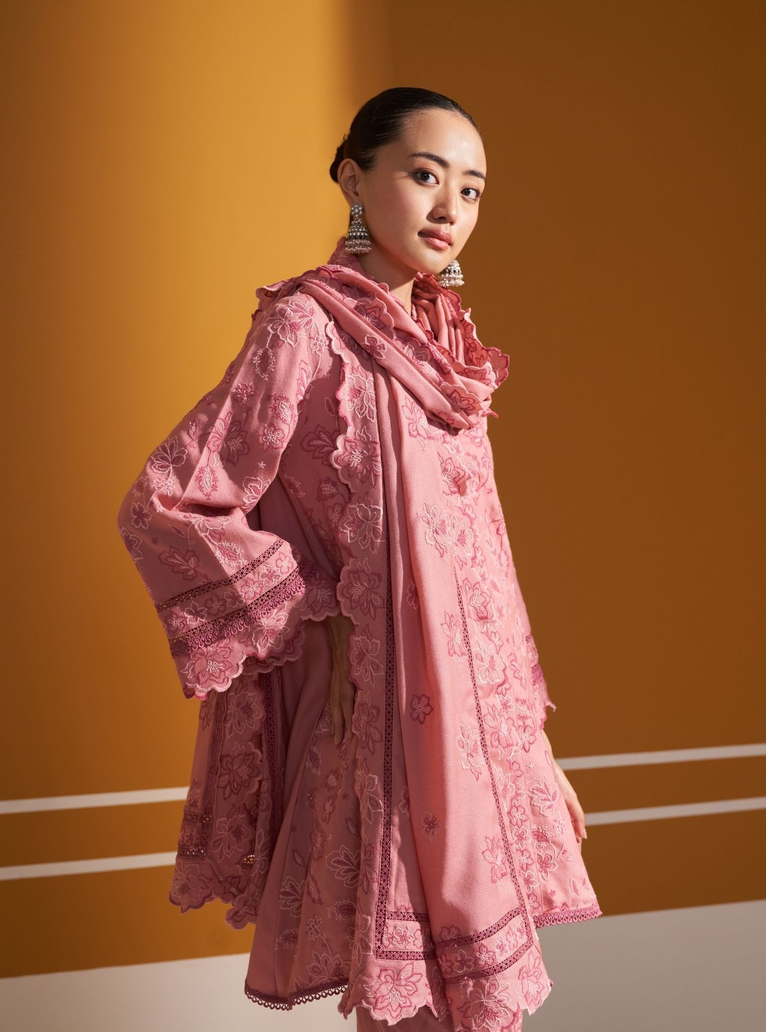 Ellis Wool Pink Kurta Set