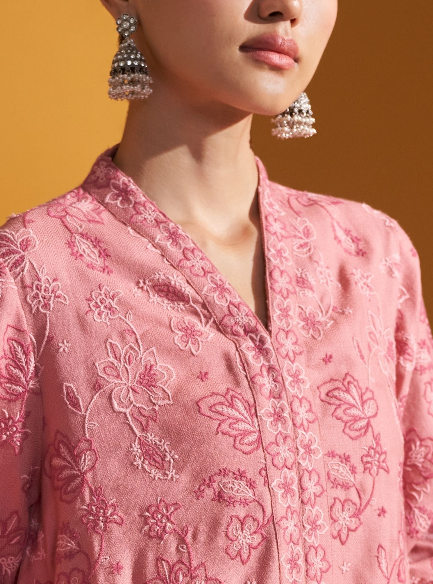 Ellis Wool Pink Kurta Set