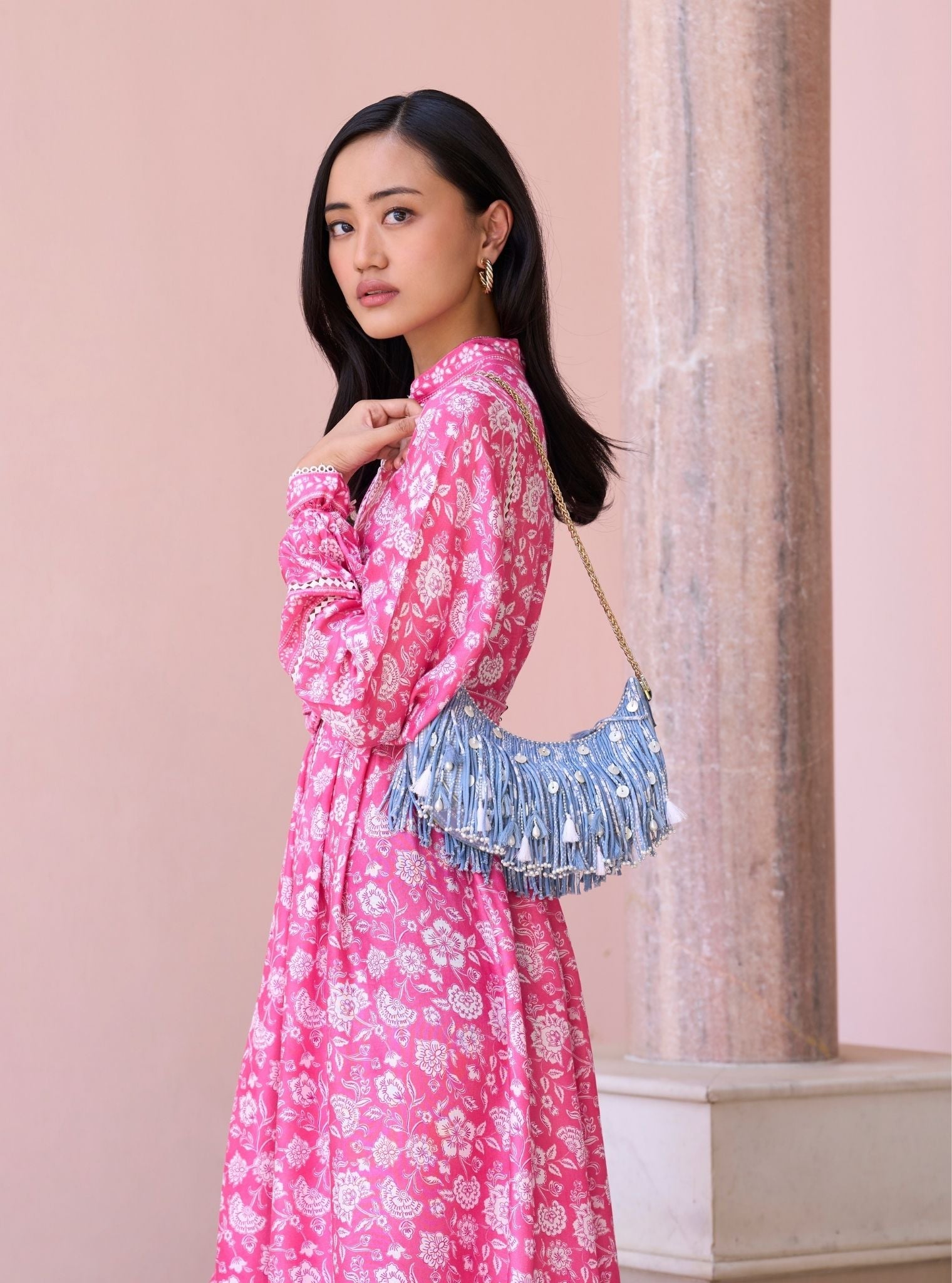 Selbourne Rani Pink Printed Lawn Dress