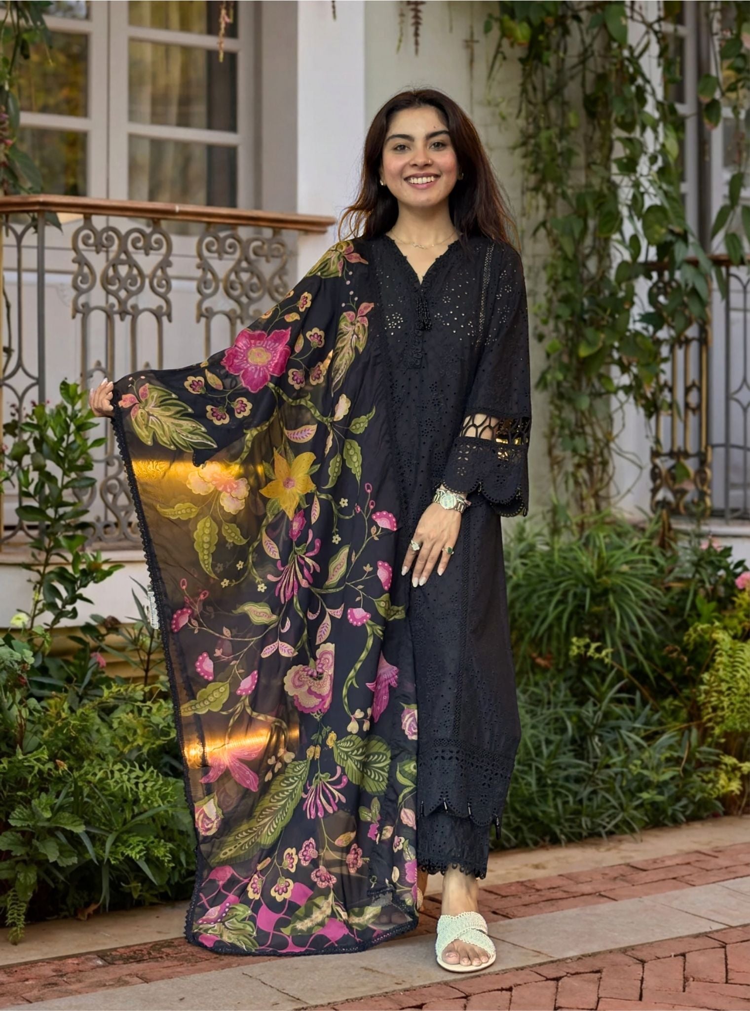 Aaira Supima Cotton Black Kurta Set