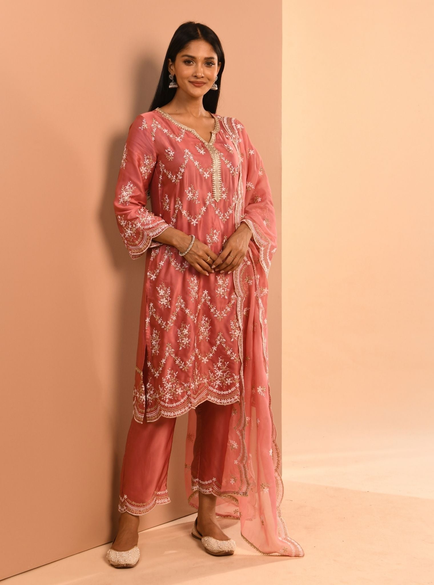 Valaya Cupro Mauve Kurta Set