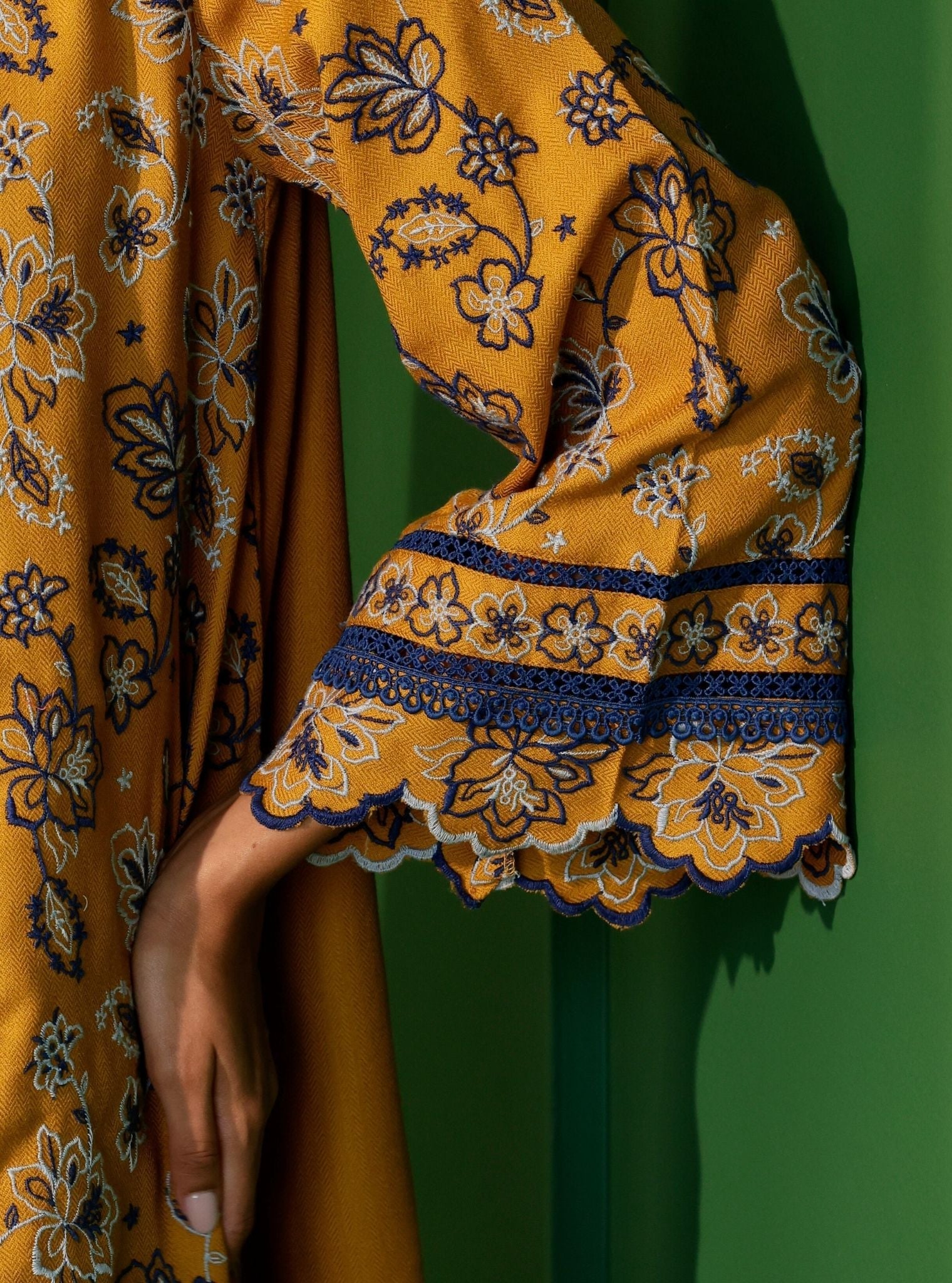 Ellis Wool Mustard Kurta Set