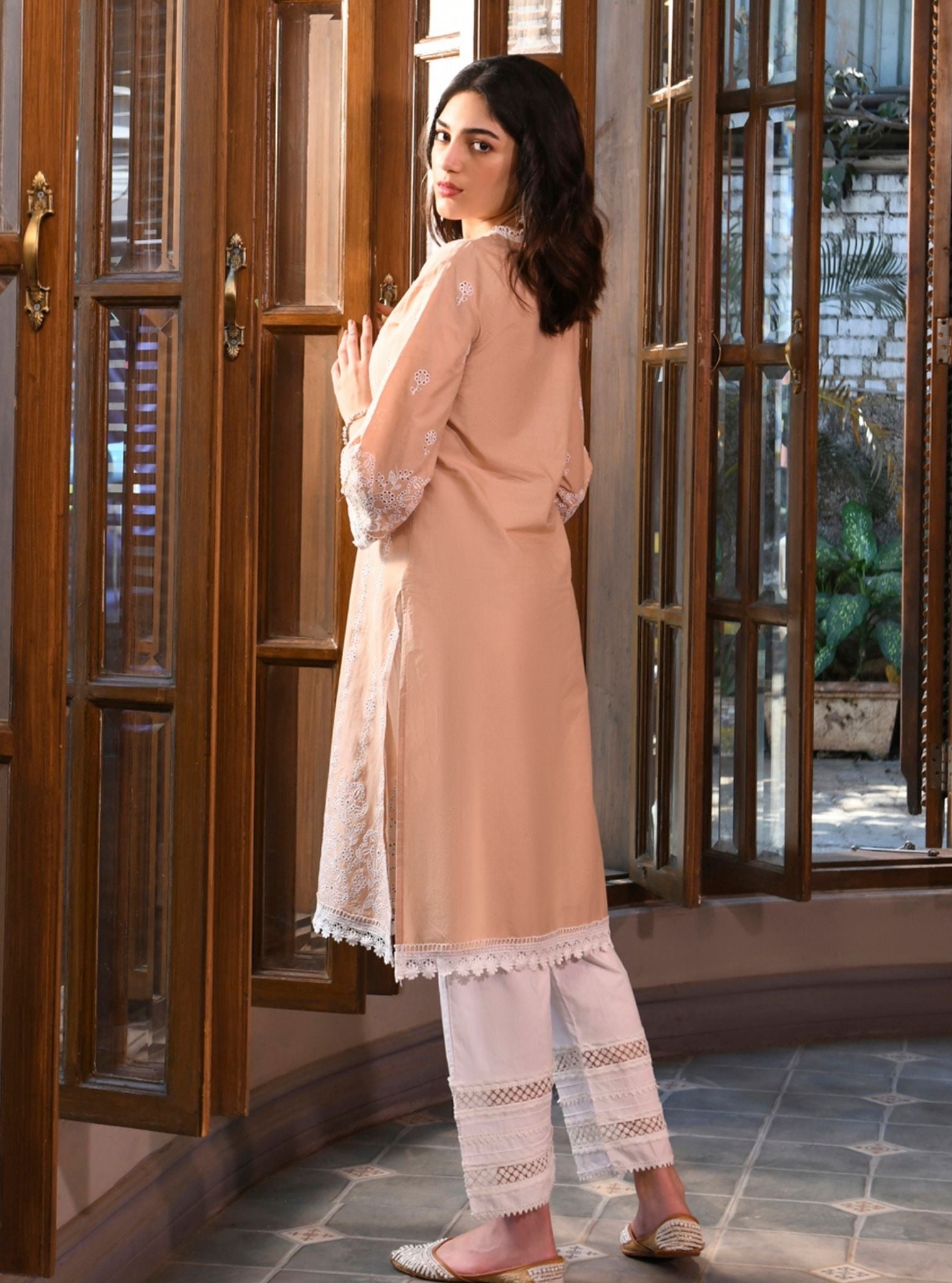 Fila Supima Cotton Beige Kurta Set