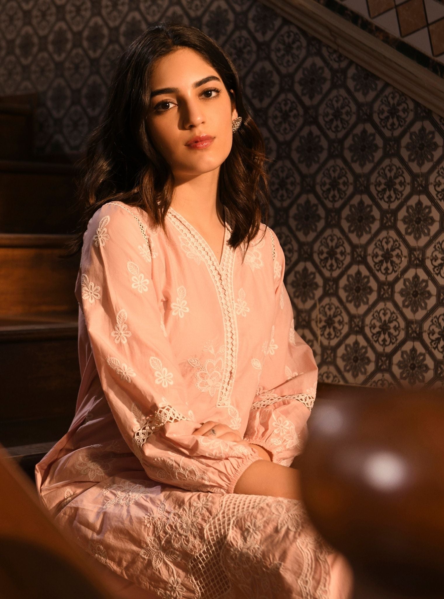 Giti Supima Cotton Light Pink Kurta Set