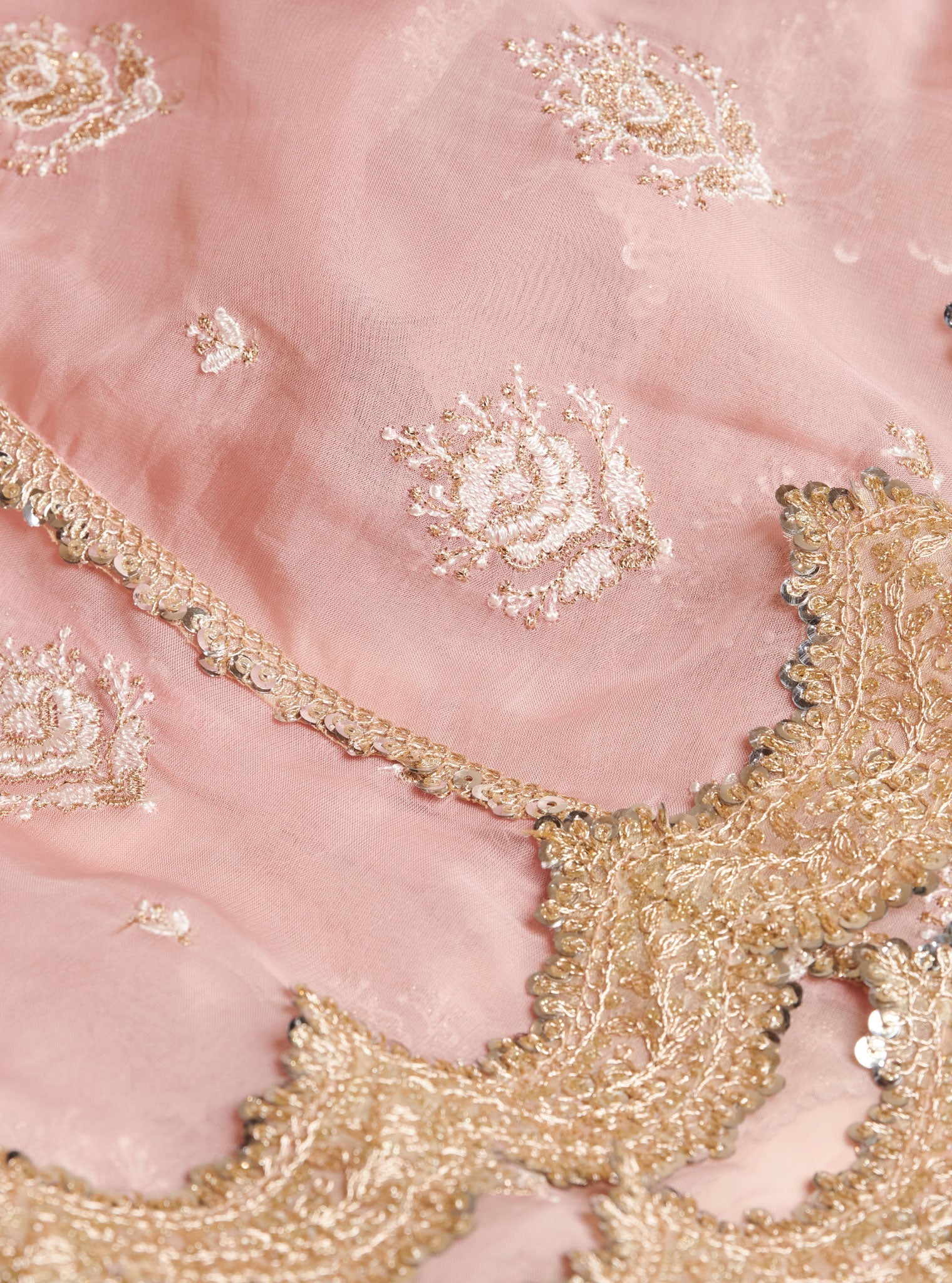 Gulabo Organza Pink Anarkali Kurta Set