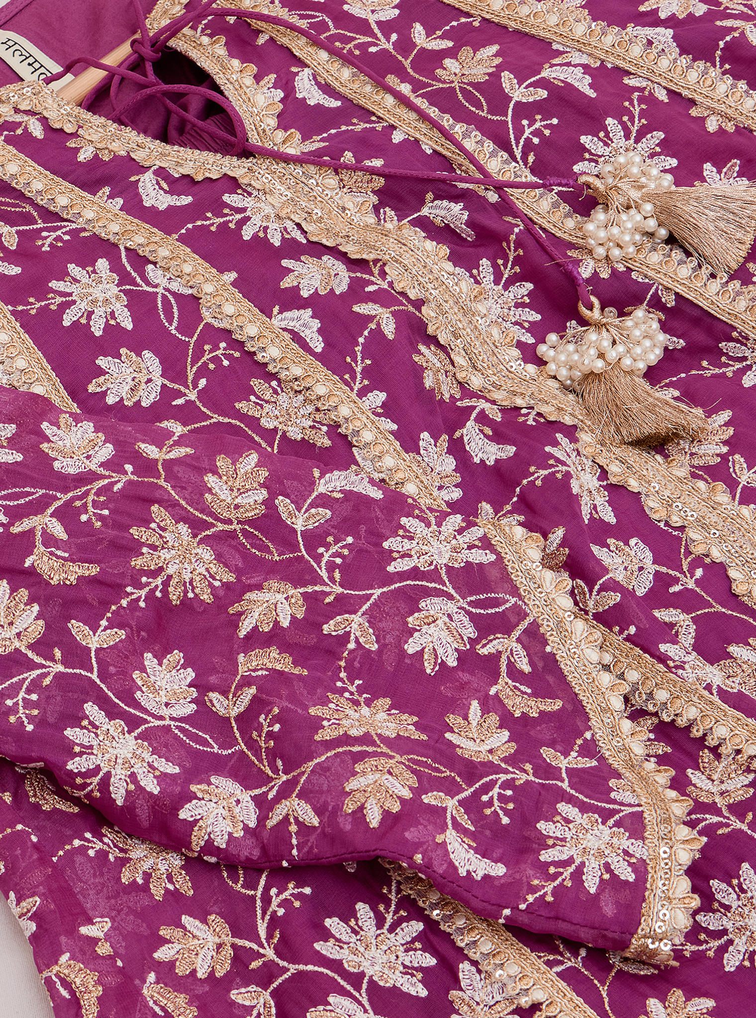 Jivya Organza Lilac Anarkali Kurta Set