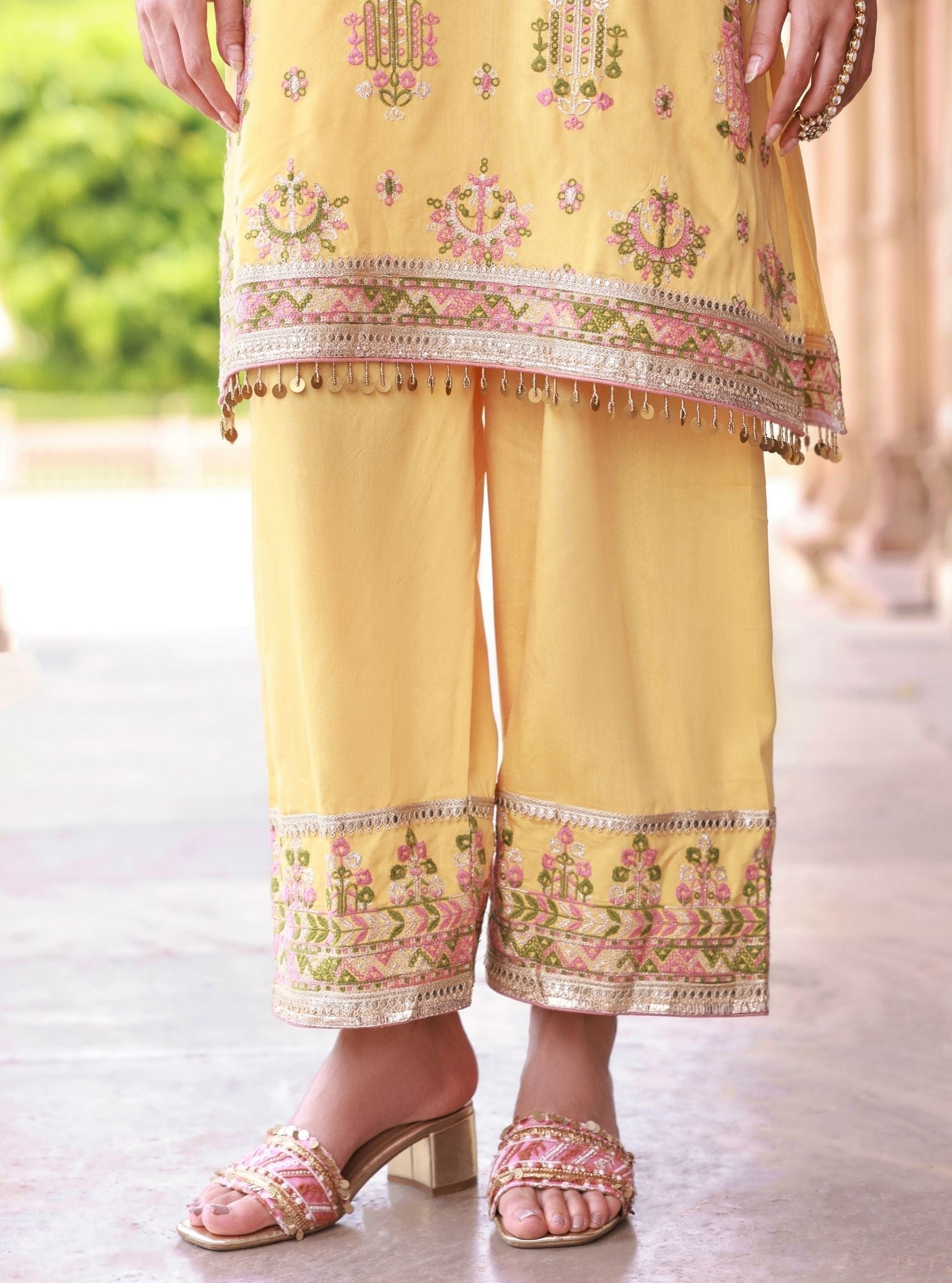 Noreya Lawn Mustard Kurta Set