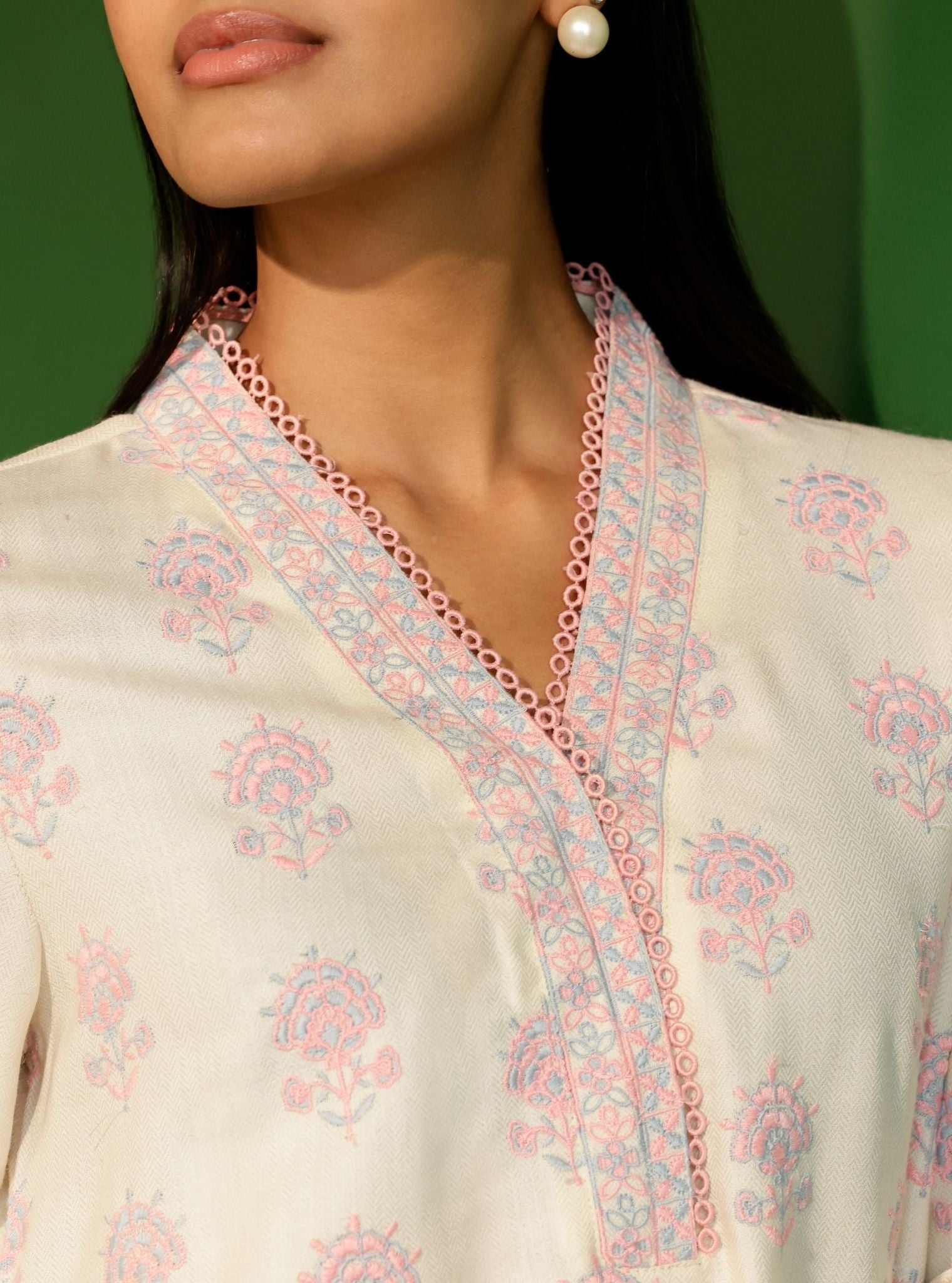 Harlow Wool Off White Kurta Set