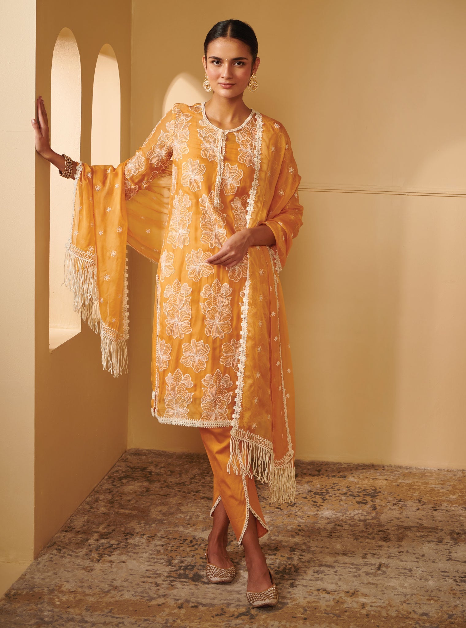 Sanemi Organza Mango Kurta Set