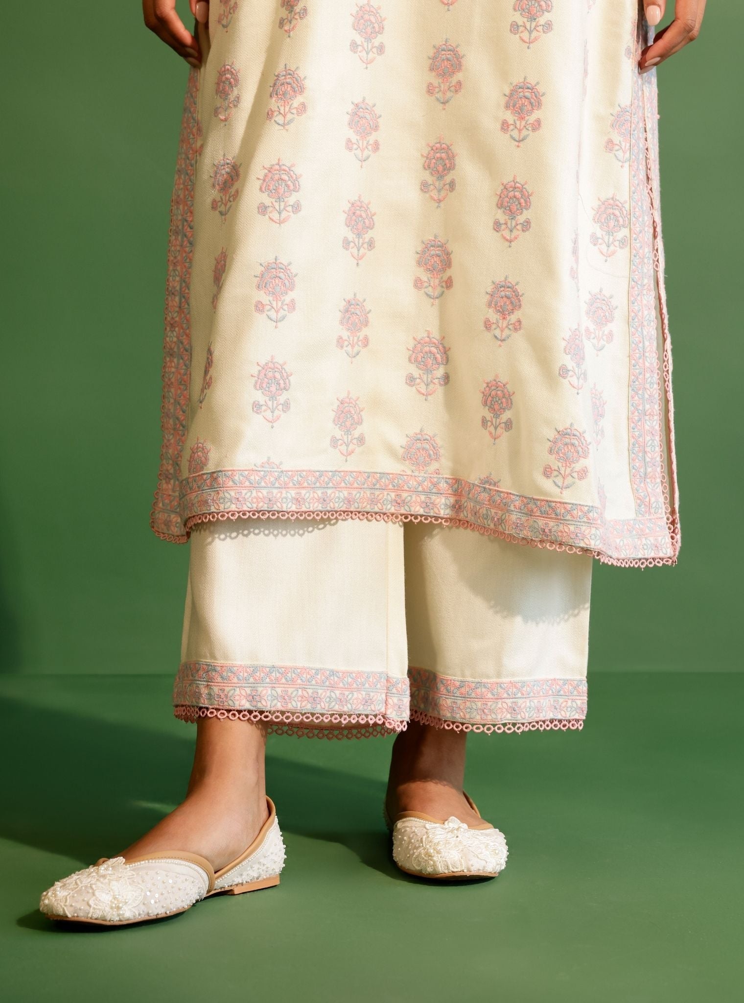 Harlow Wool Off White Kurta Set