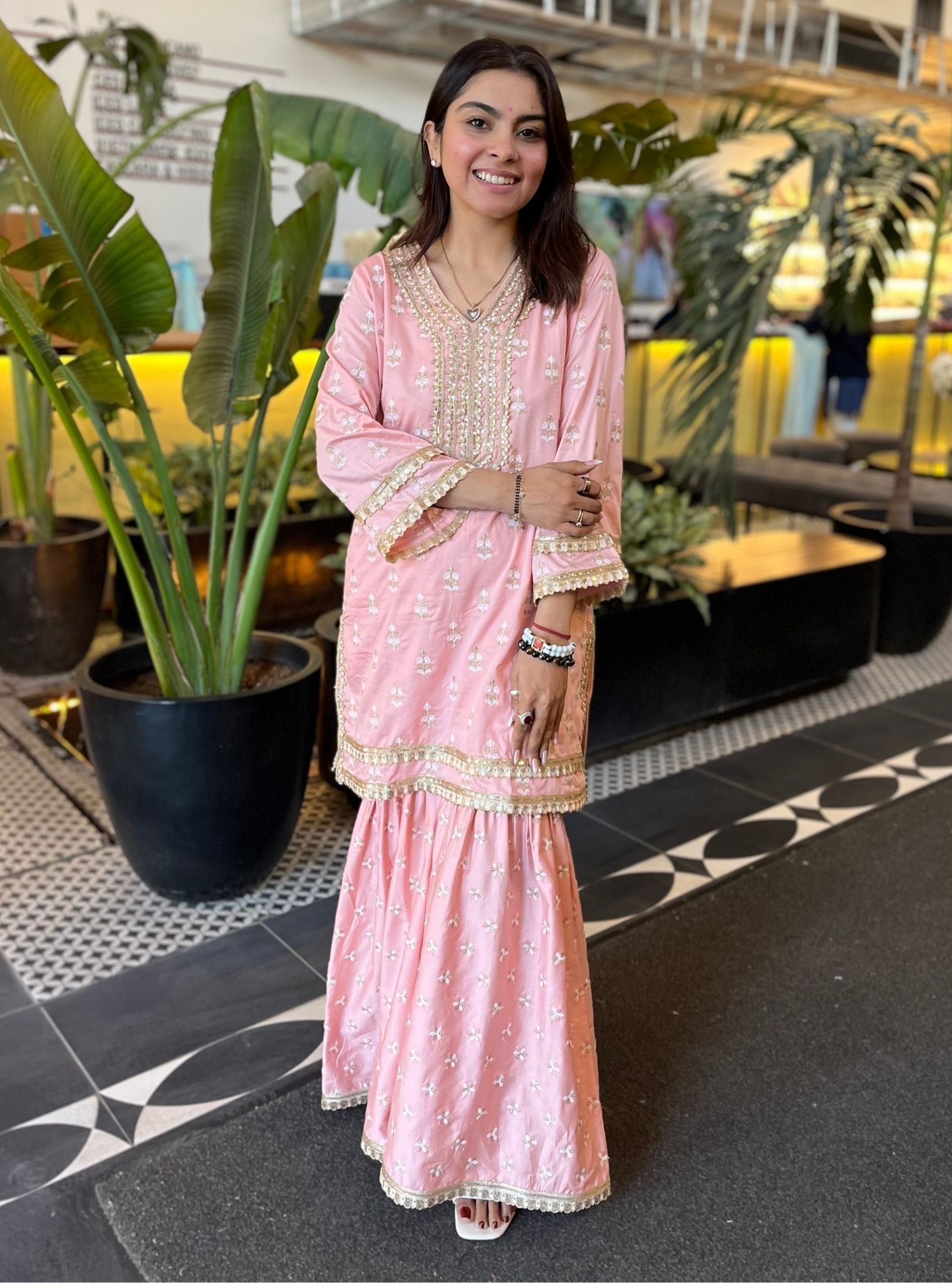 Sama Pima Pink Kurta Set