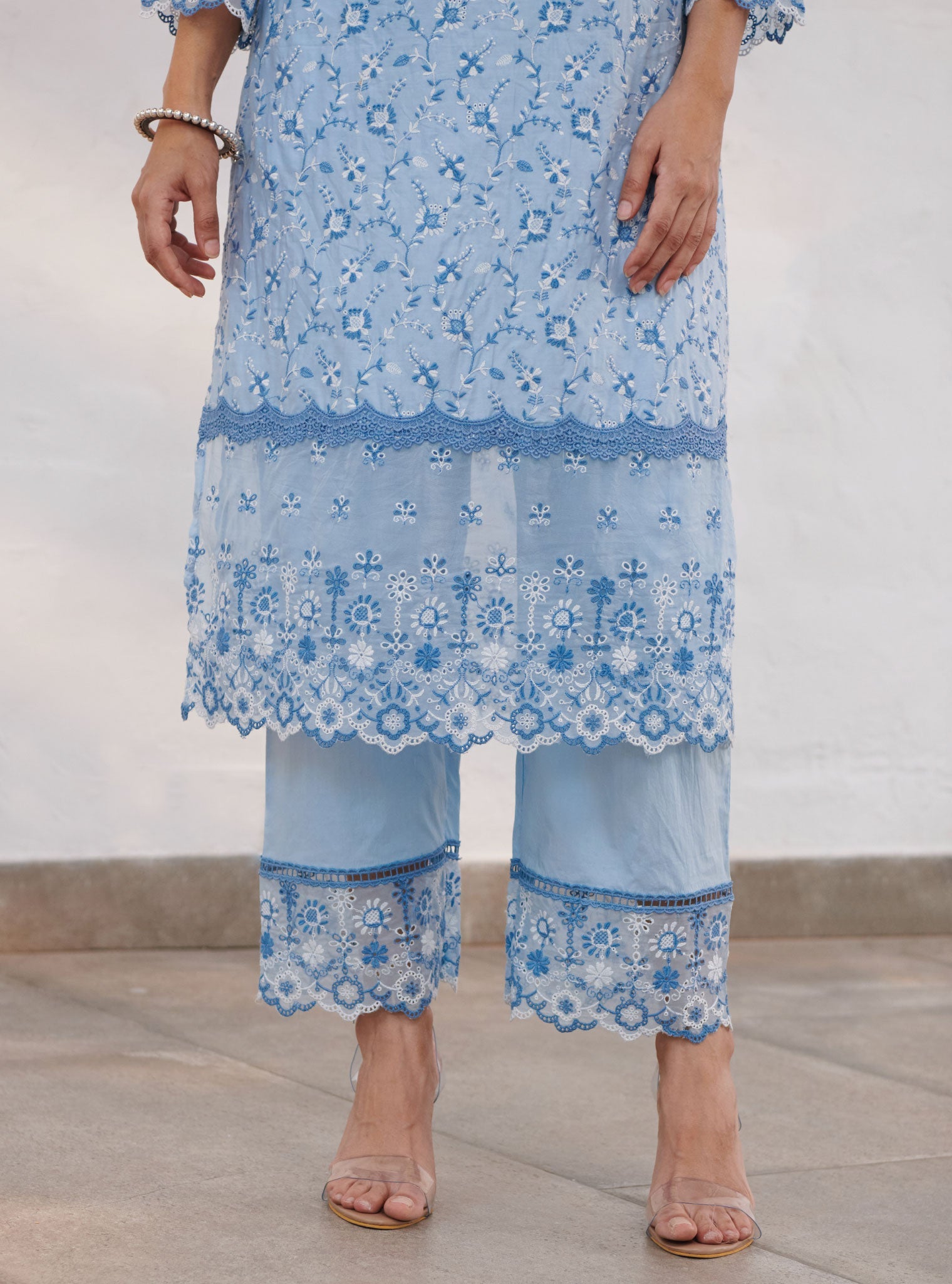 Trent Supima Cotton Blue Kurta Set