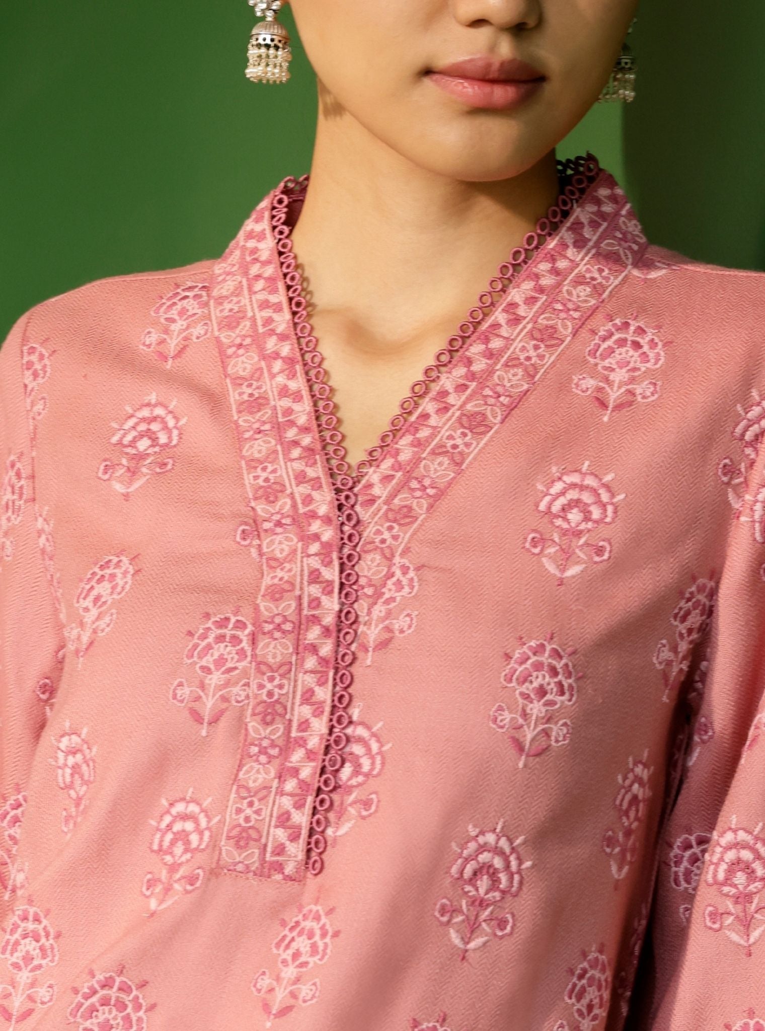 Harlow Wool Pink Kurta Set