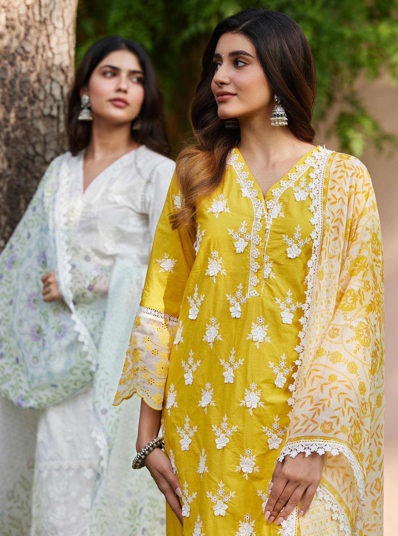 Reeva Supima Cotton Yellow Kurta Set