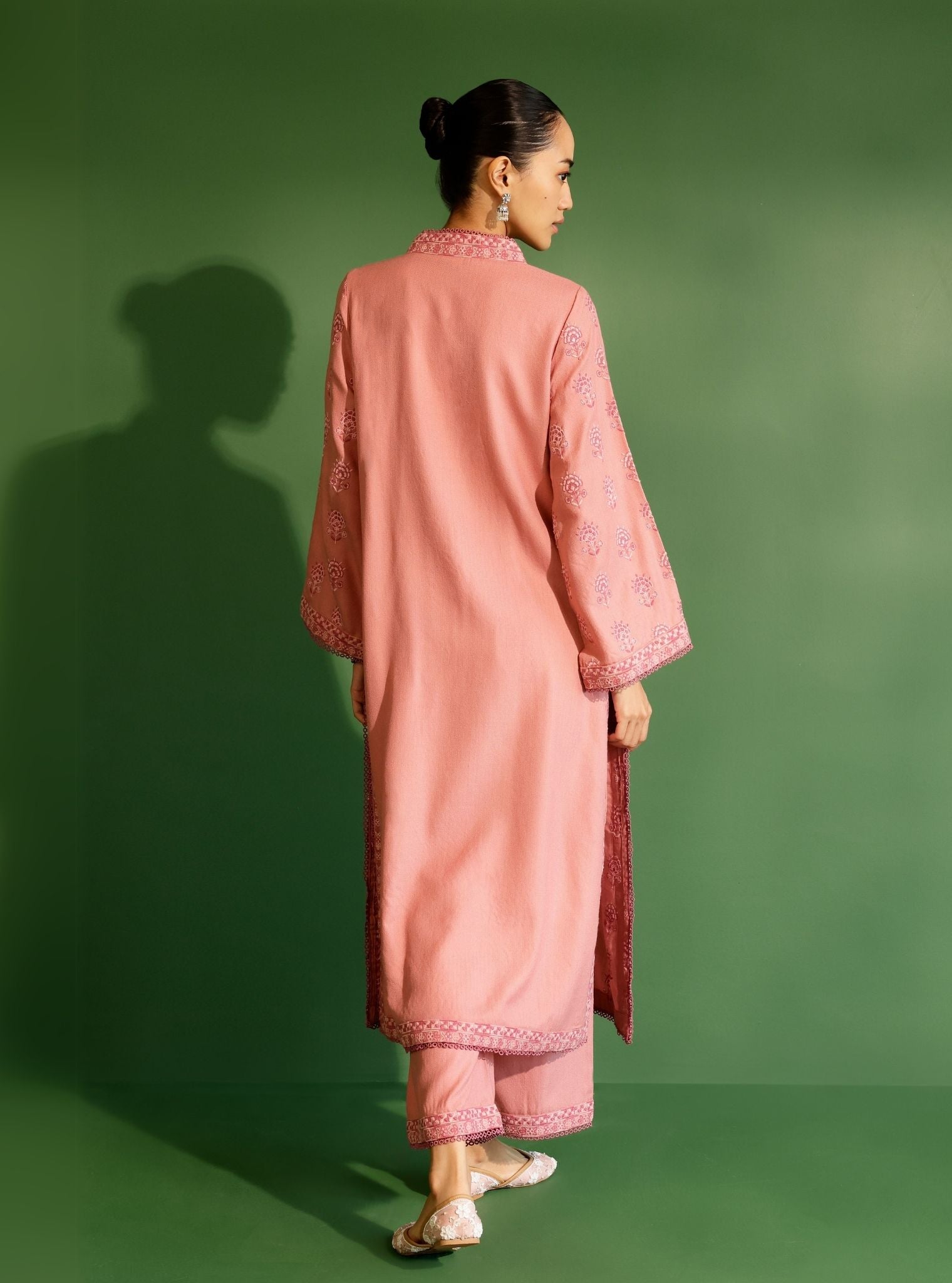 Harlow Wool Pink Kurta Set