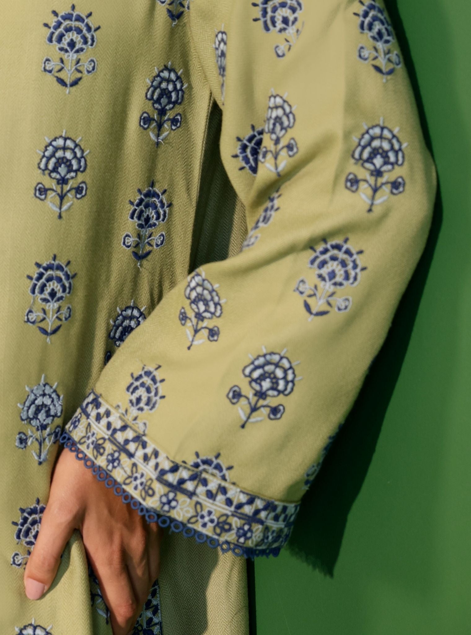 Harlow Wool Green Kurta Set