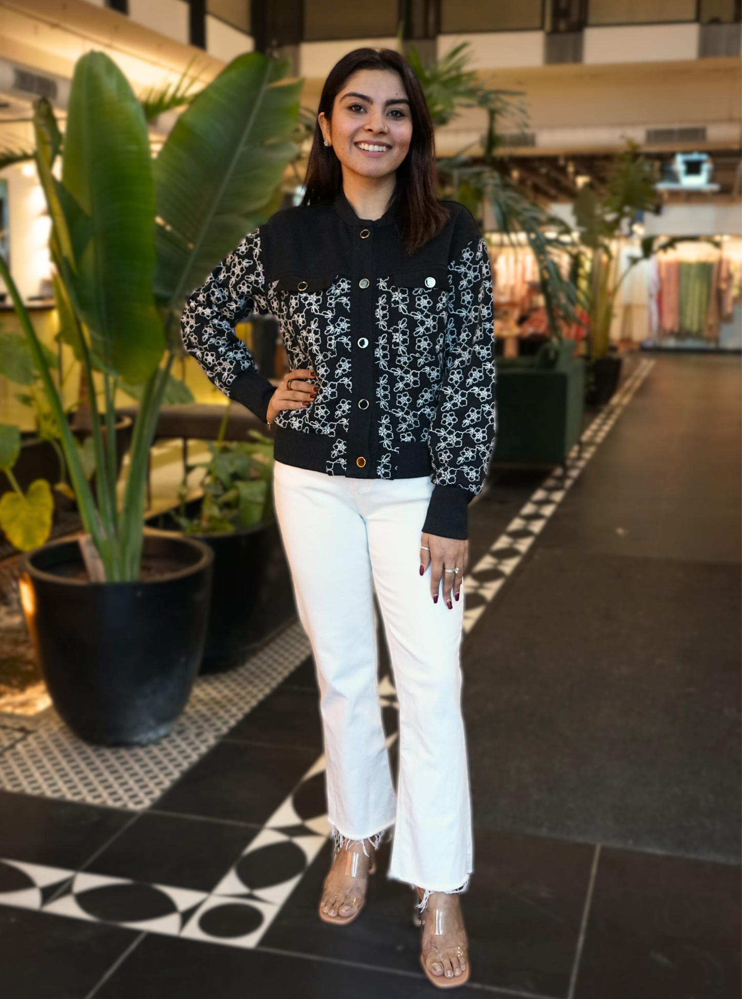 Eleanor Fleece Black Jacket